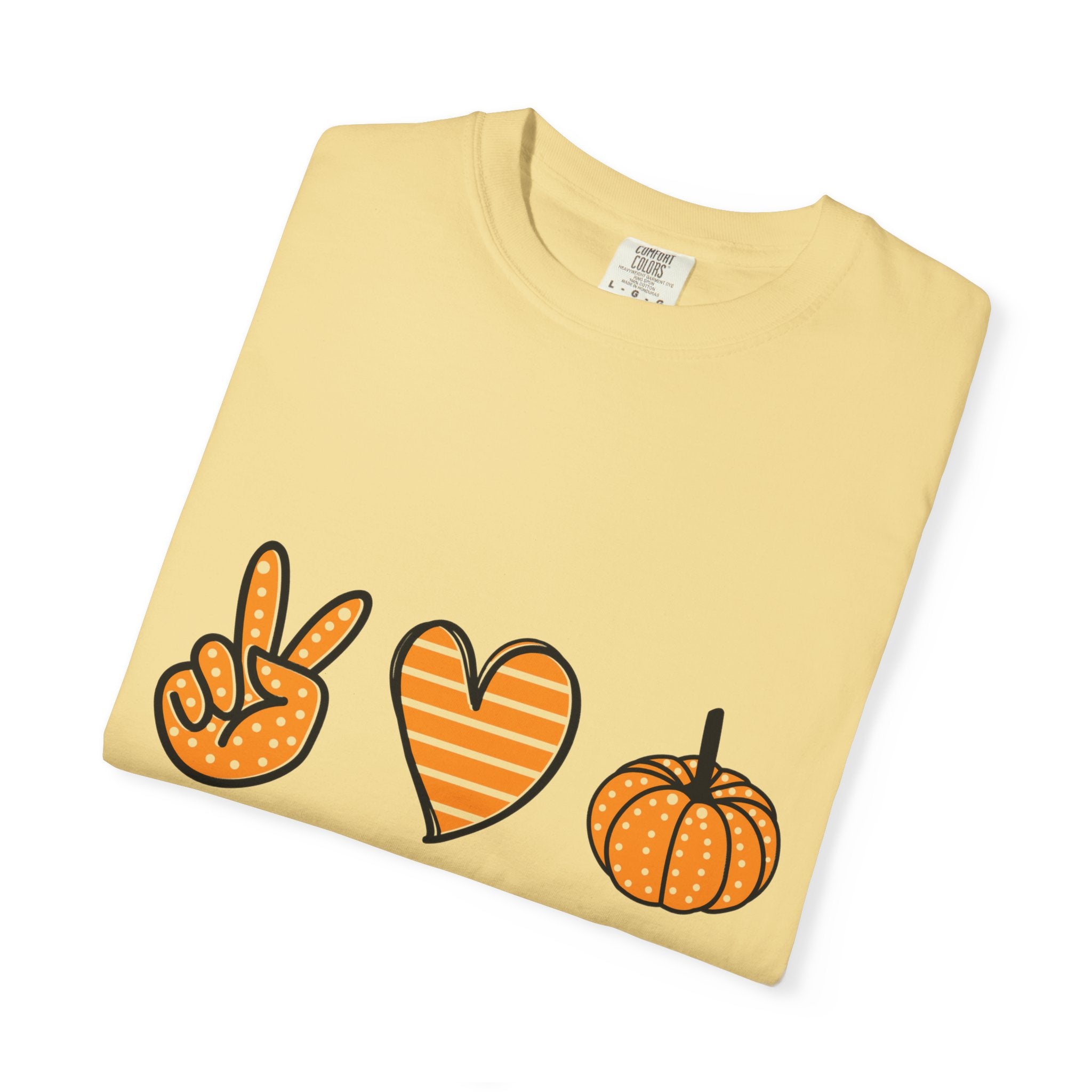 Autumn Vibes T-Shirt, Peace Love Fall Tee, Unisex Fall Shirt, Casual Harvest Top, Thanksgiving Gift, Cozy Seasonal Wear