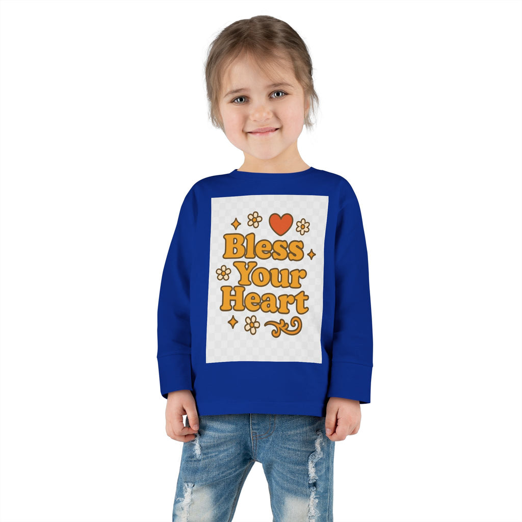 Toddler Long Sleeve Tee - "Bless Your Heart" Design