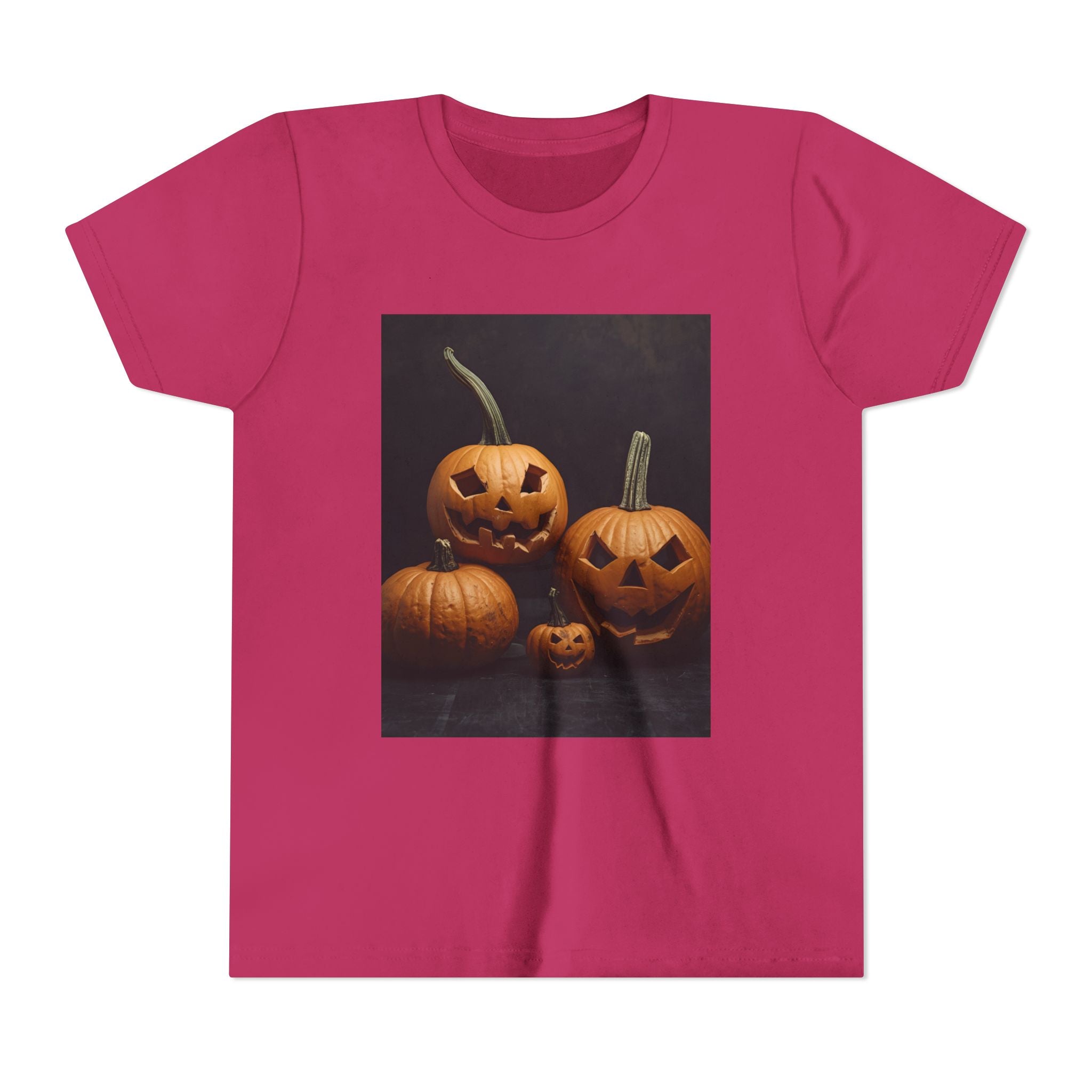 Spooky Halloween Pumpkin Youth Short Sleeve Tee
