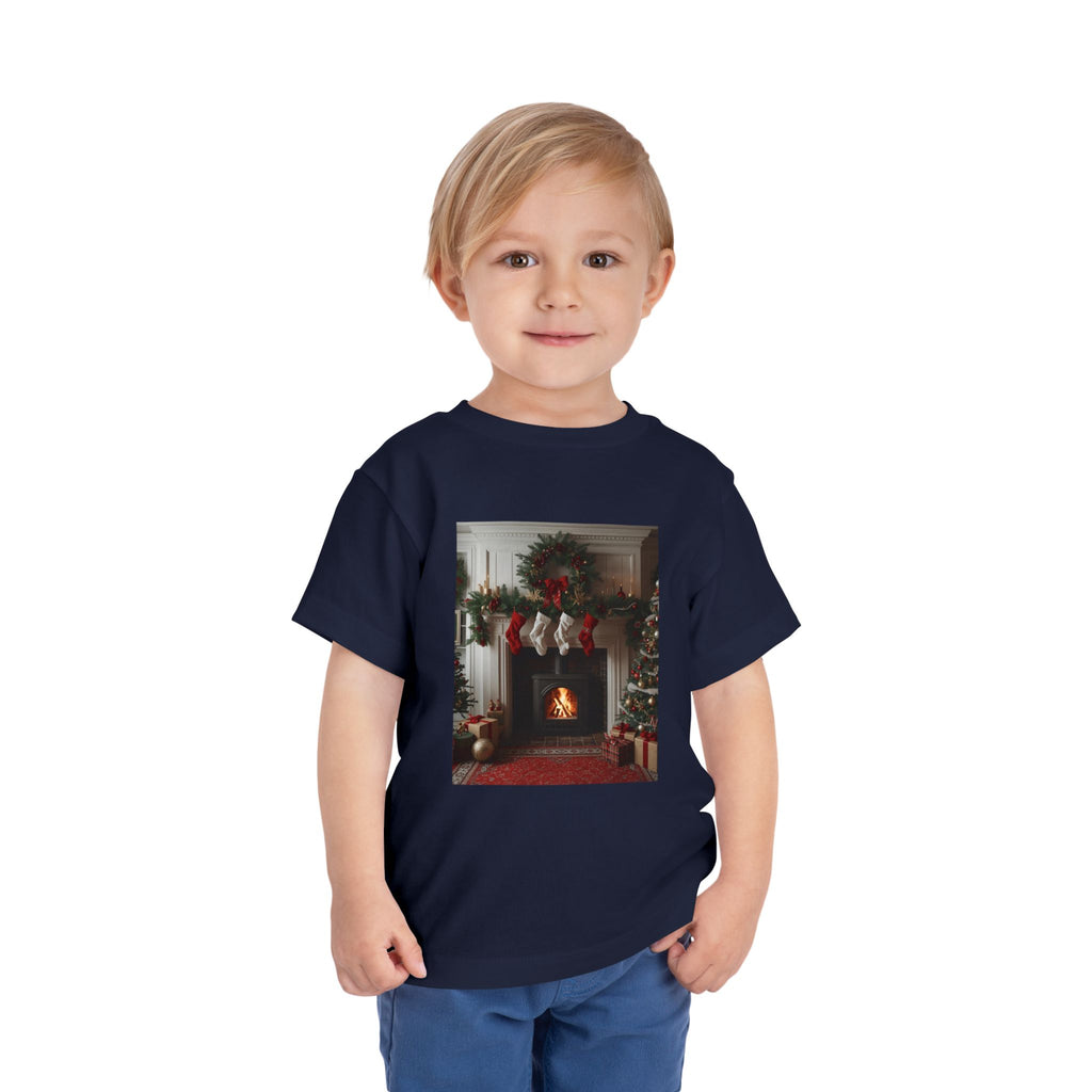 Cozy Christmas Toddler Tee, Holiday Kids Shirt, Cute Winter Tee, Toddler Christmas Outfit, Festive Short Sleeve Shirt