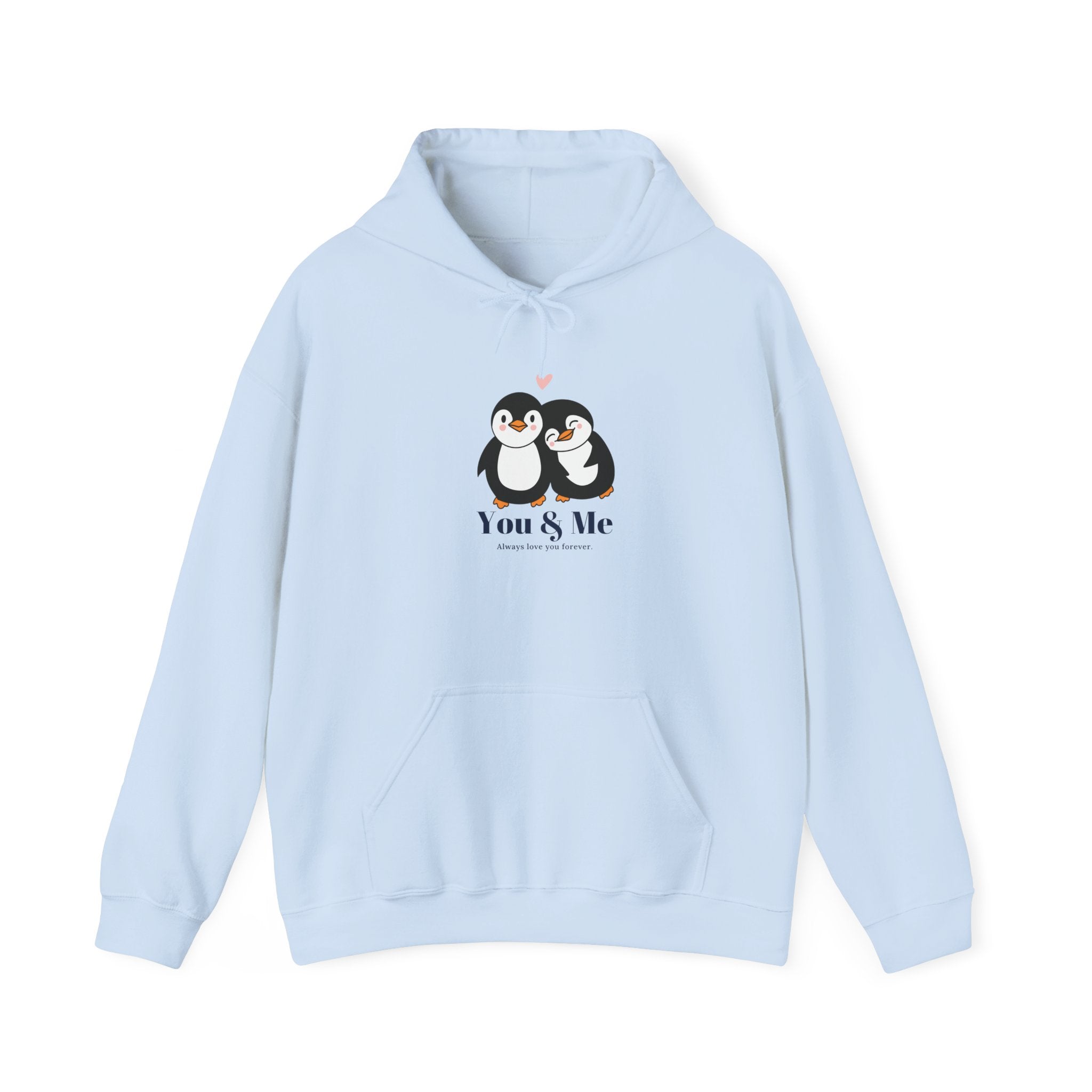 Penguin Love Hoodie with Heart - Cozy Winter Wear for Couples, Perfect Gift for Valentine's Day, Anniversary, Cute Sweatshirt, [...]