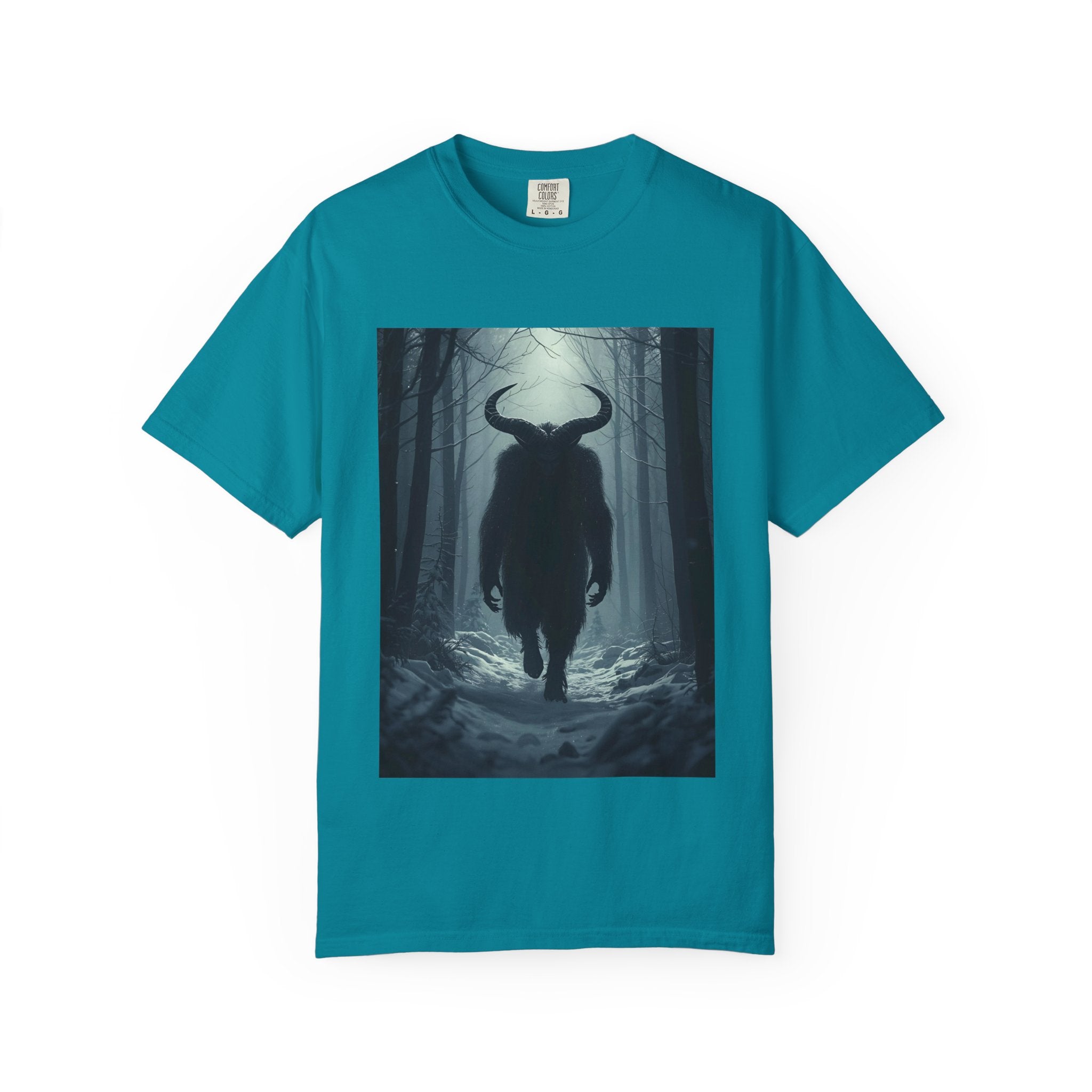 Spooky Forest Creature T-Shirt | Unisex Garment-Dyed Tee | Nature Lover Apparel, Graphic Tee, Gift for Him, Outdoor Adventure Wear
