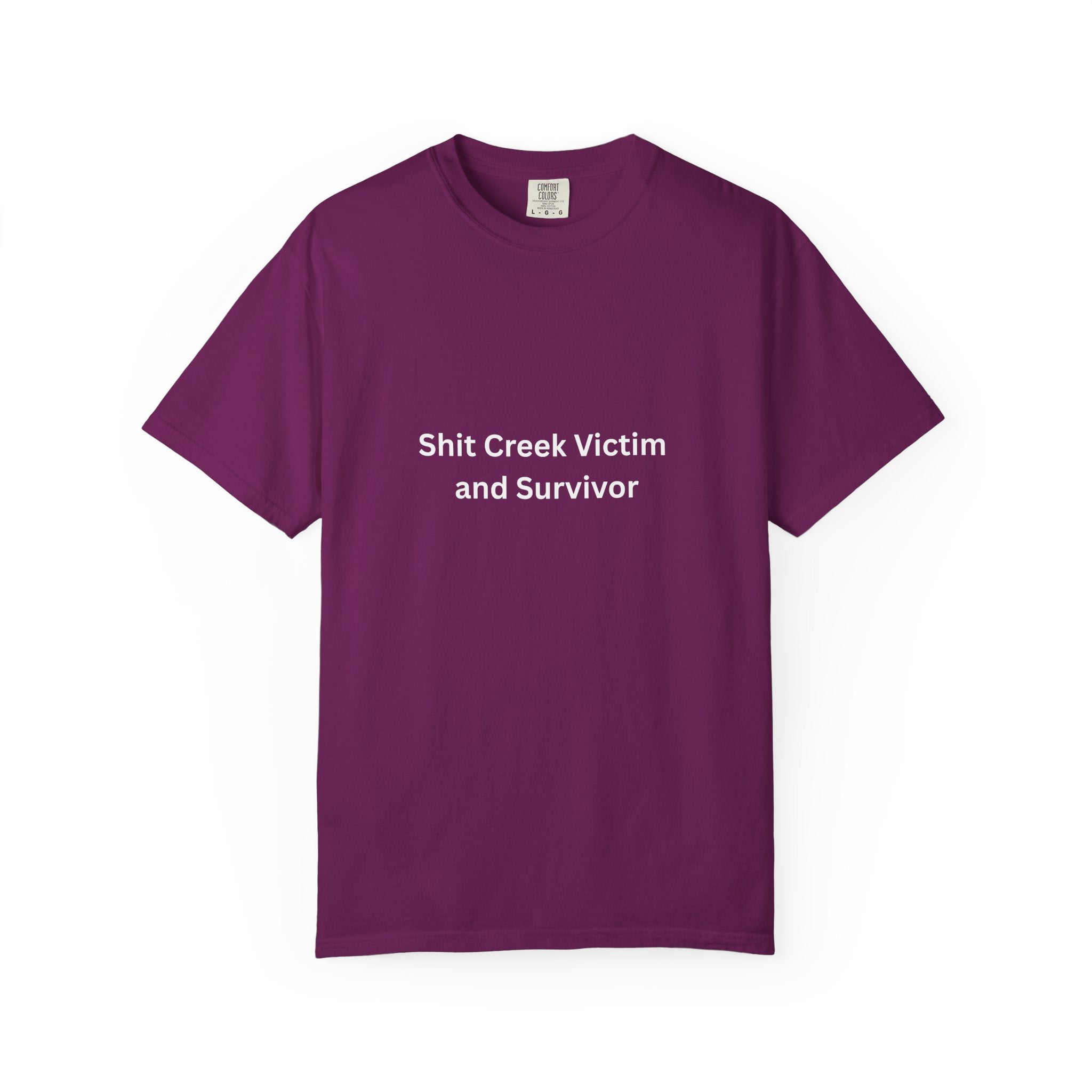 Shit Creek Survivor Garment-Dyed Unisex T-shirt in Vintage Colors | Relaxed Fit | Perfect for Casual Wear, Gifts, Everyday Use, Summer Outfits