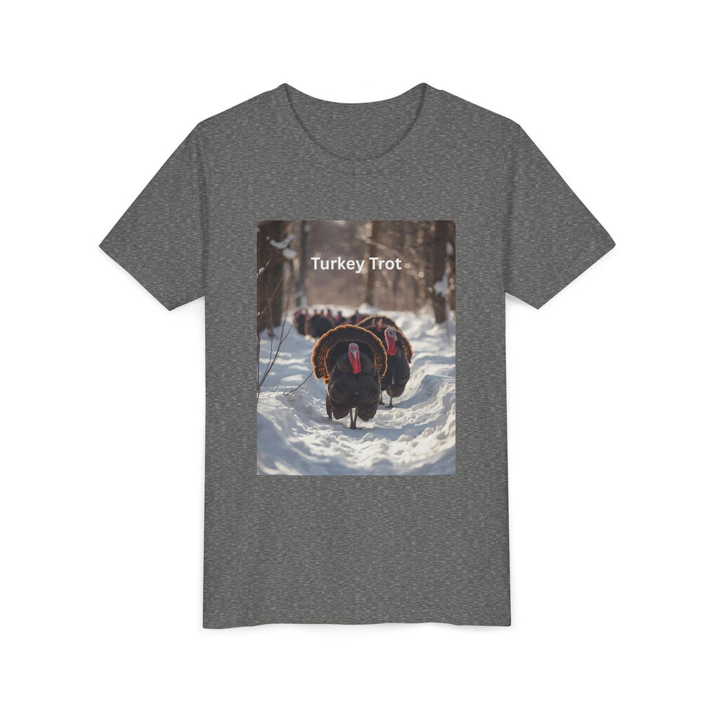 Thanksgiving Turkey Trot Youth Tee, Cute Holiday Shirt, Fall Apparel, Kids Thanksgiving Outfit, Funny Tee for Celebration