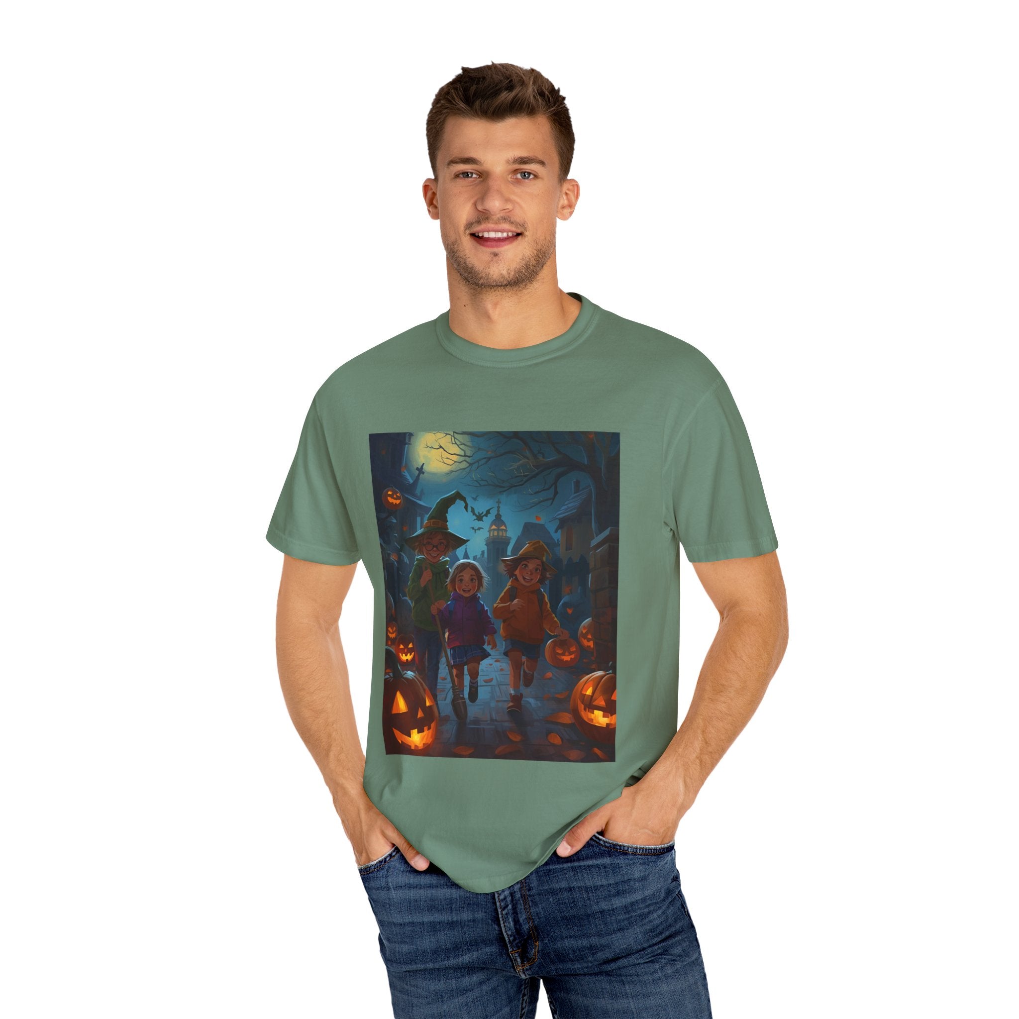 Spooky Halloween Unisex T-Shirt, Trick or Treat, Fall Festivities, Cozy Comfort, Perfect for Halloween Parties, Gift for Friends