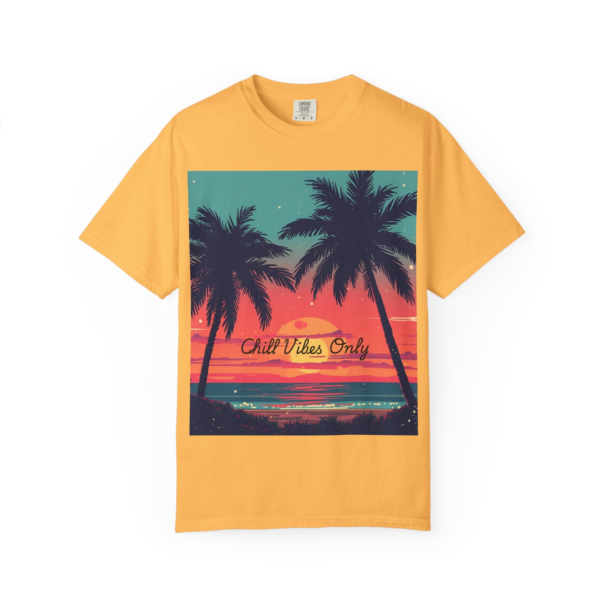Tropical Sunset Unisex Garment-Dyed T-shirt