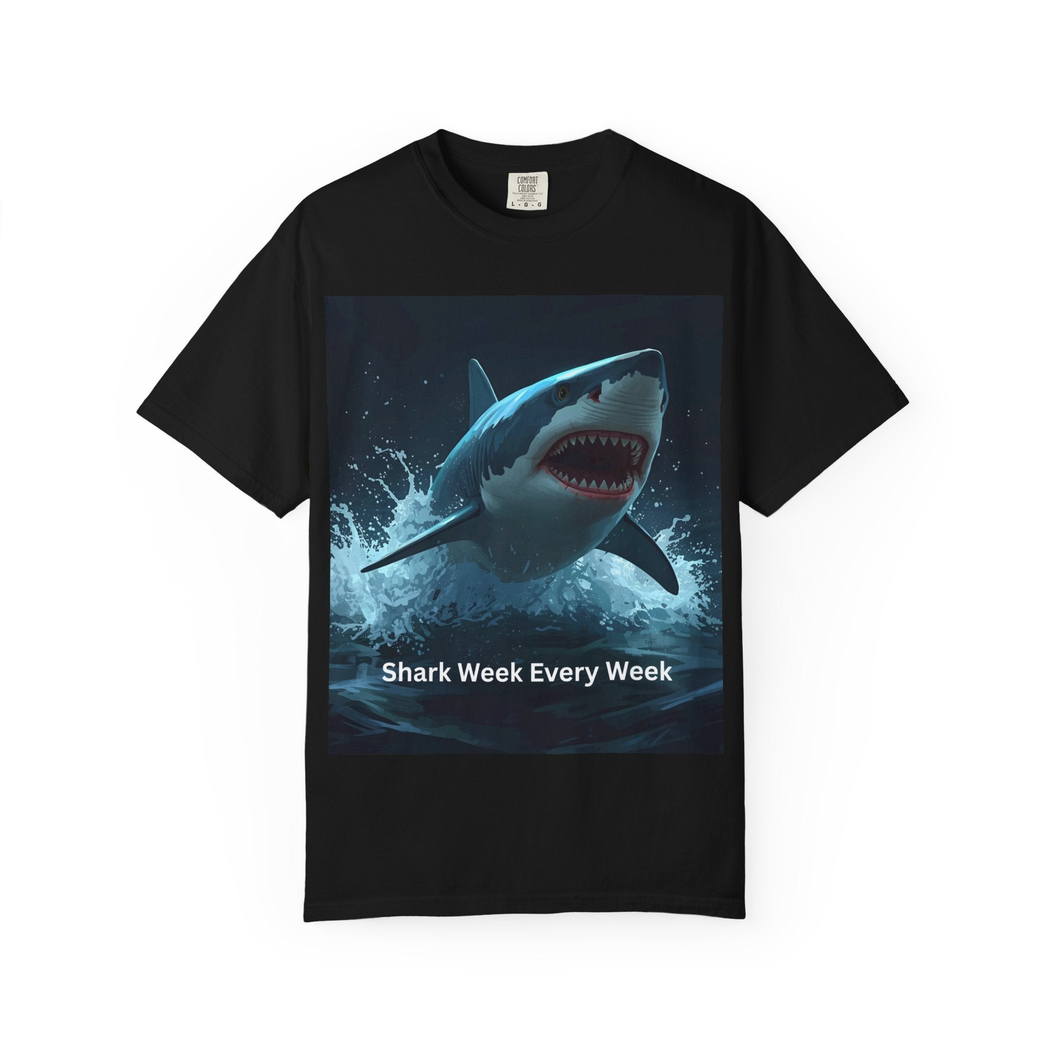 Shark Week T-Shirt, Unisex Casual Tee, Ocean Lover Gift, Summer Apparel, Marine Life Shirt, Beachwear