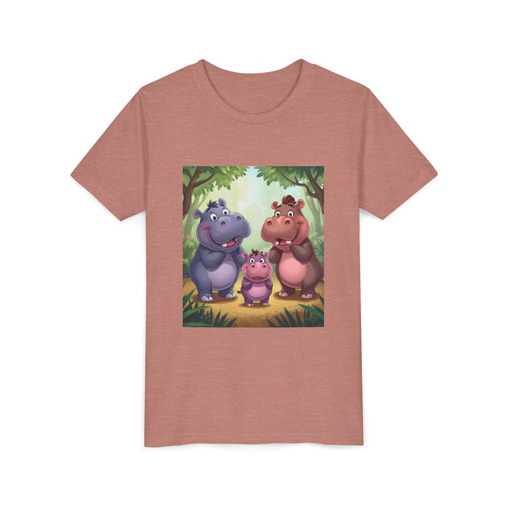 Hippo Cute Youth Short Sleeve Tee