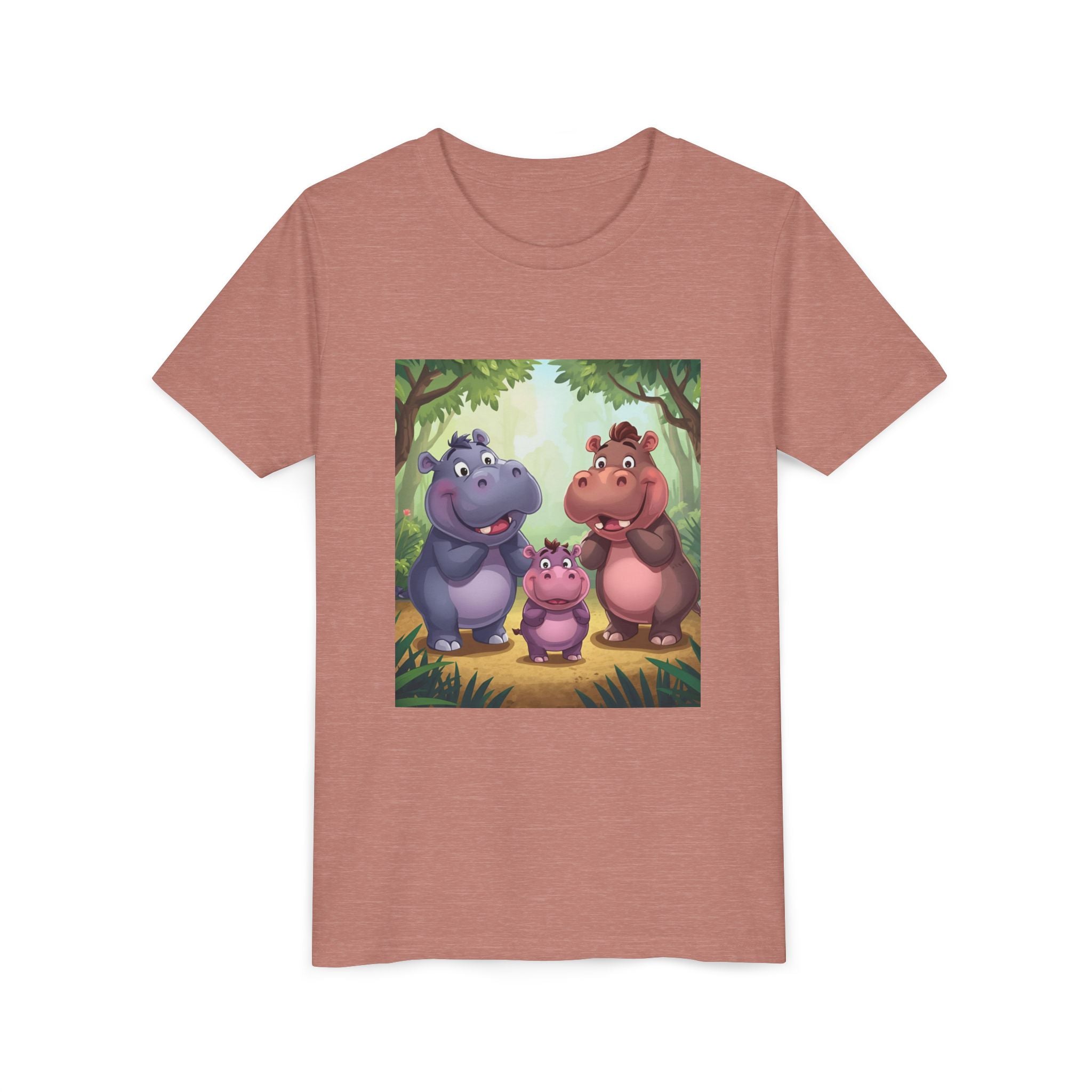 Hippo Cute Youth Short Sleeve Tee