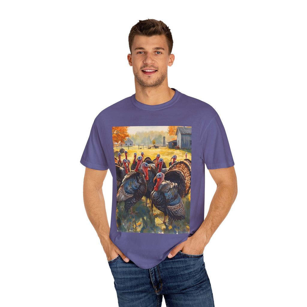 Thanksgiving Turkey T-Shirt, Unisex Holiday Shirt, Fall Apparel, Cozy Gift, Autumn Fashion