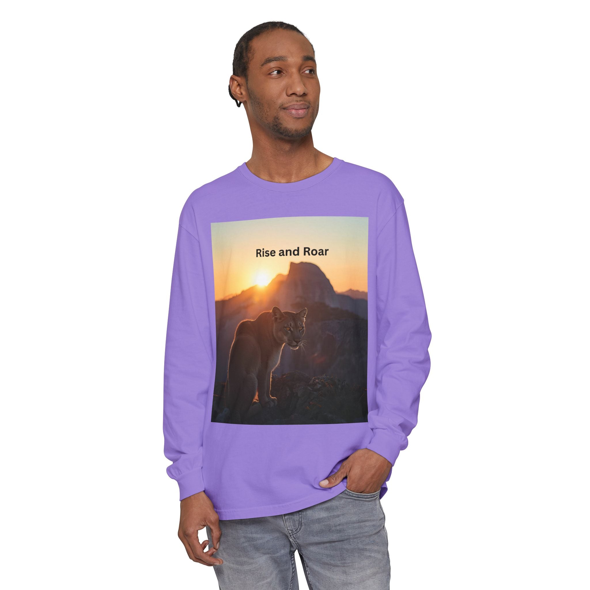 Rise And Roar Unisex Garment-dyed Long Sleeve T-Shirt