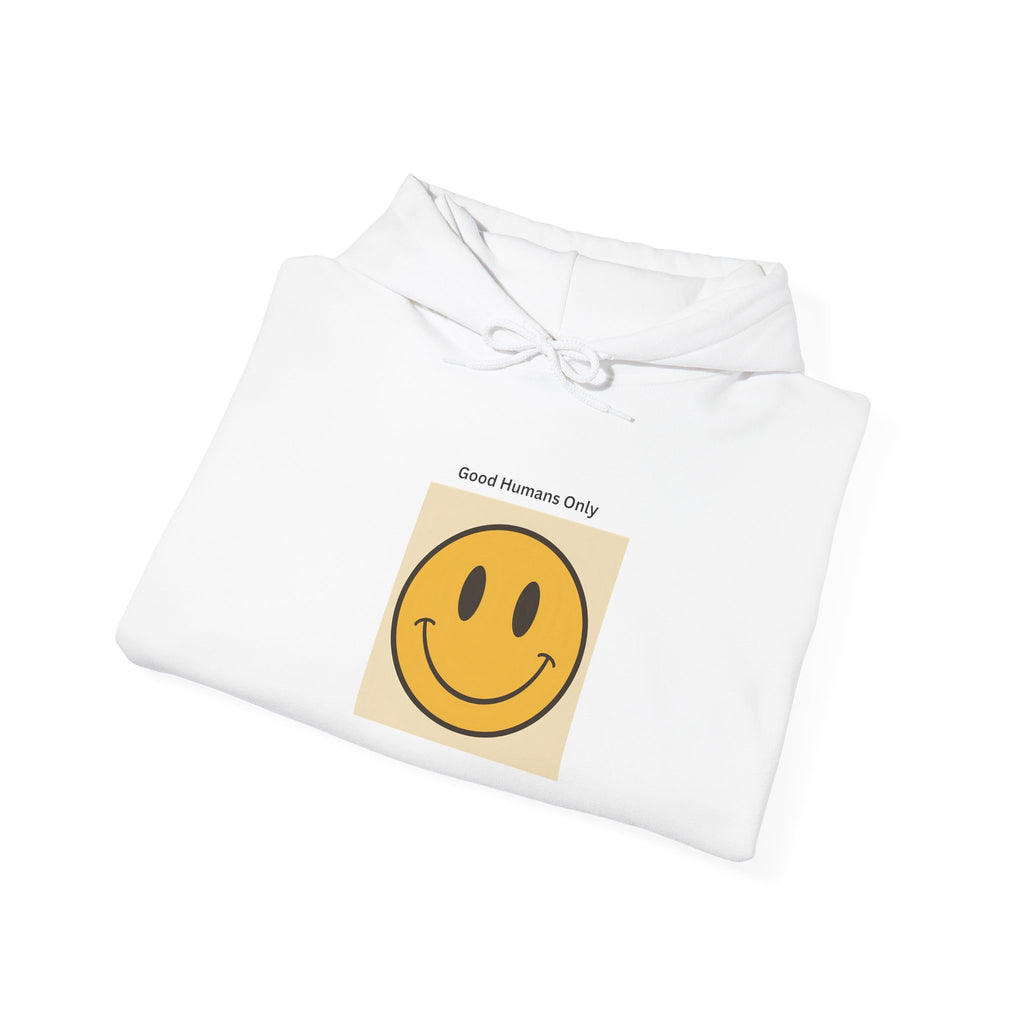 Smiley Face Unisex Hooded Sweatshirt | Cozy Casual Wear, Gift for Friends, Birthday Present, Fall Fashion, Chill Vibes