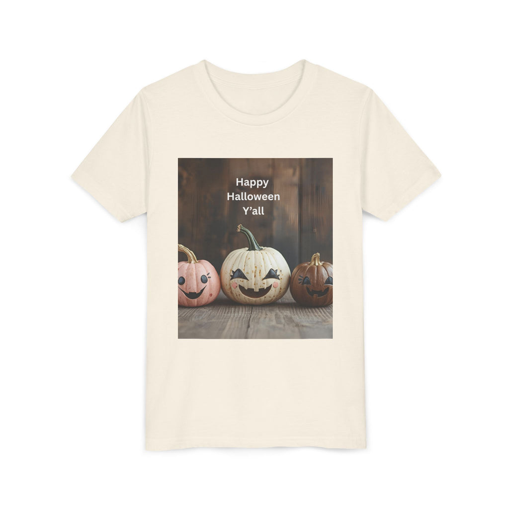 Happy Halloween Youth Tee, Kids Halloween Shirt, Pumpkin T-Shirt, Fall Festival Apparel, Trick or Treat Wear, Spooky Season Top