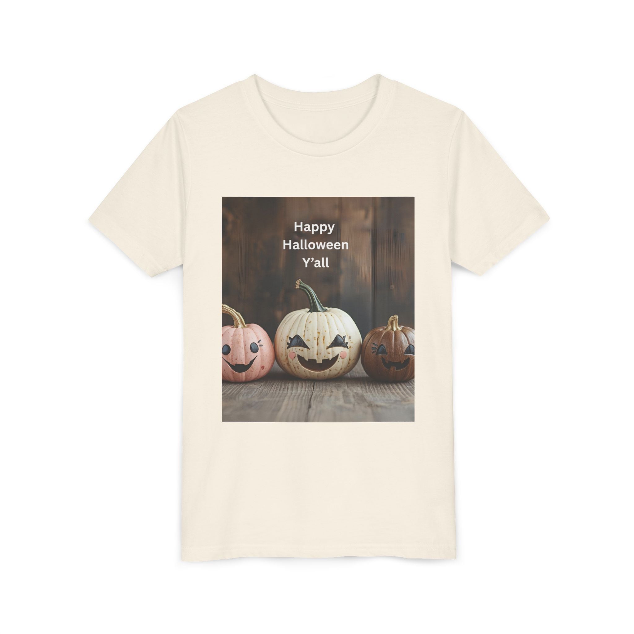 Happy Halloween Youth Tee, Kids Halloween Shirt, Pumpkin T-Shirt, Fall Festival Apparel, Trick or Treat Wear, Spooky Season Top
