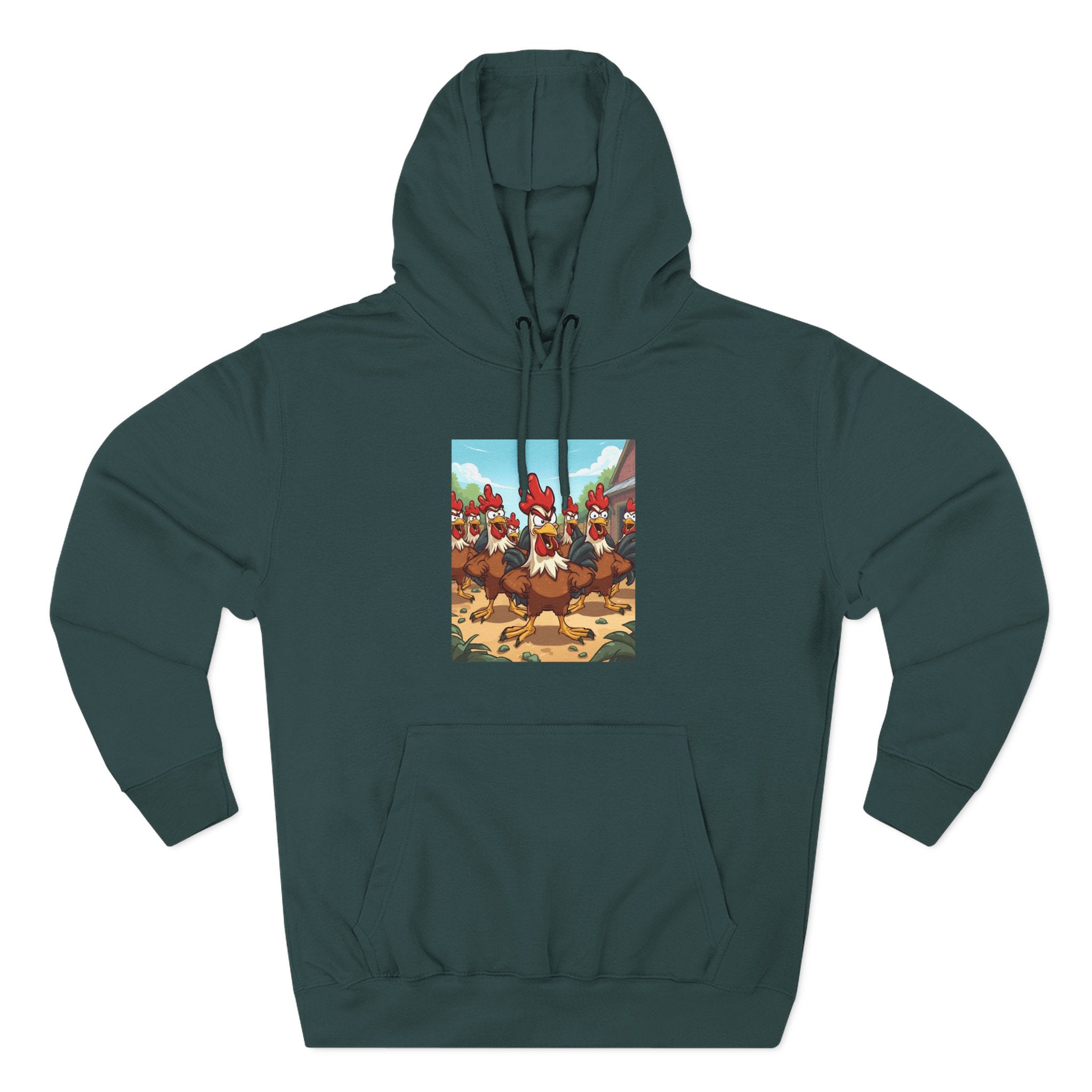 Chicken Funny Three-Panel Fleece Hoodie