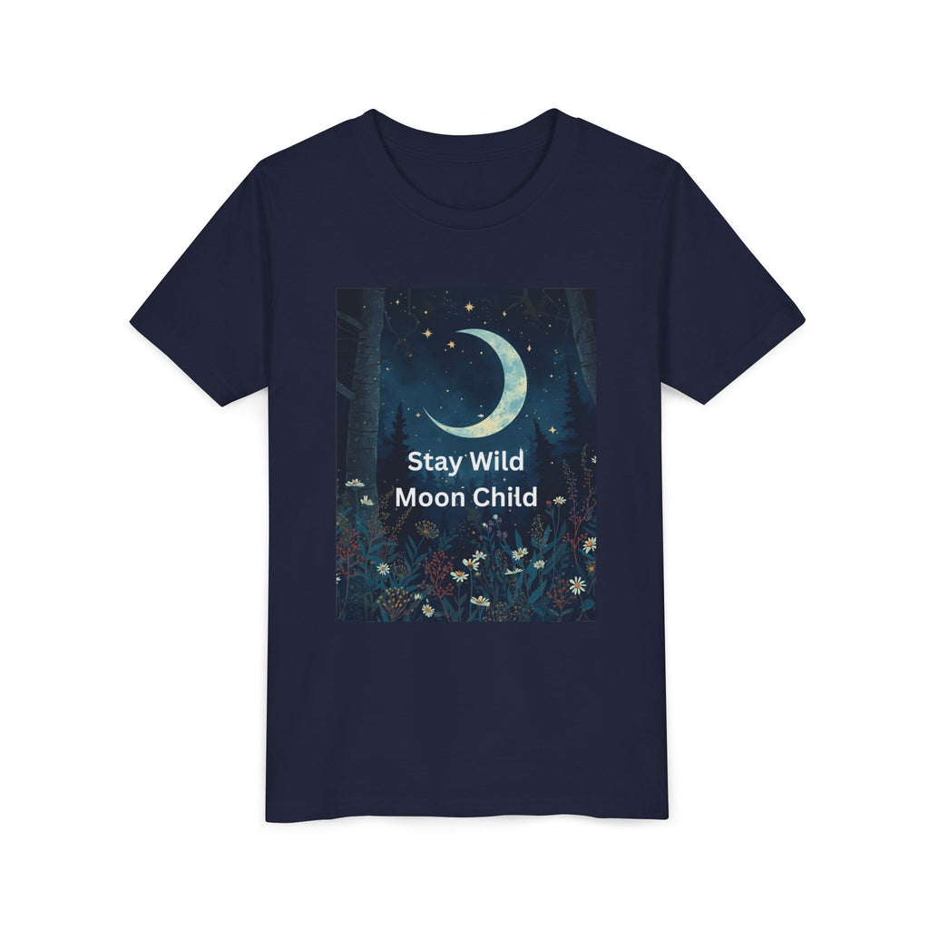 Stay Wild Moon Child Youth Tee - Adventure Tee, Nature Inspired Shirt, Cute Kids Clothing, Gift for Young Explorers, Eco-Friendly Tee