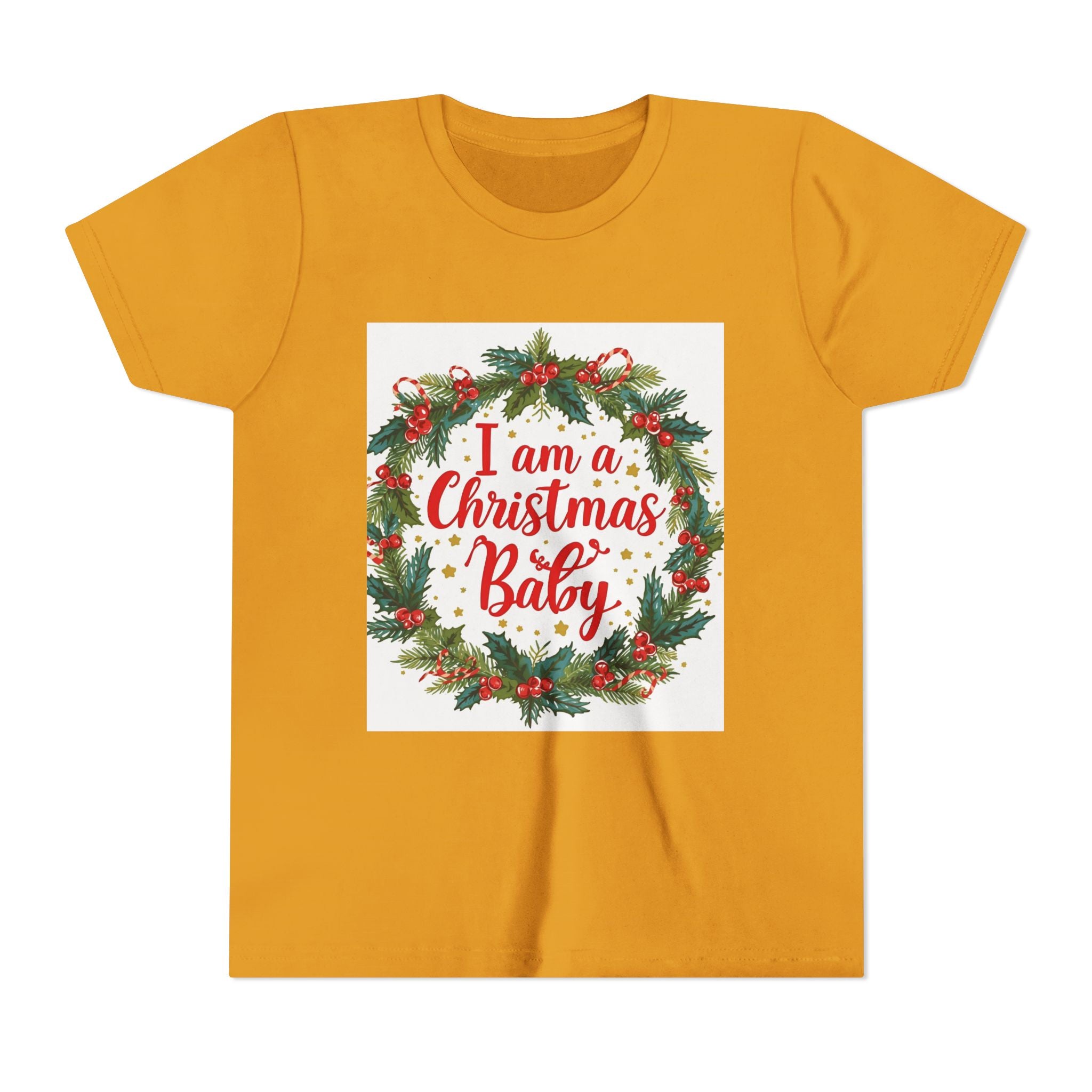 I Am A Christmas Baby Youth Short Sleeve Tee