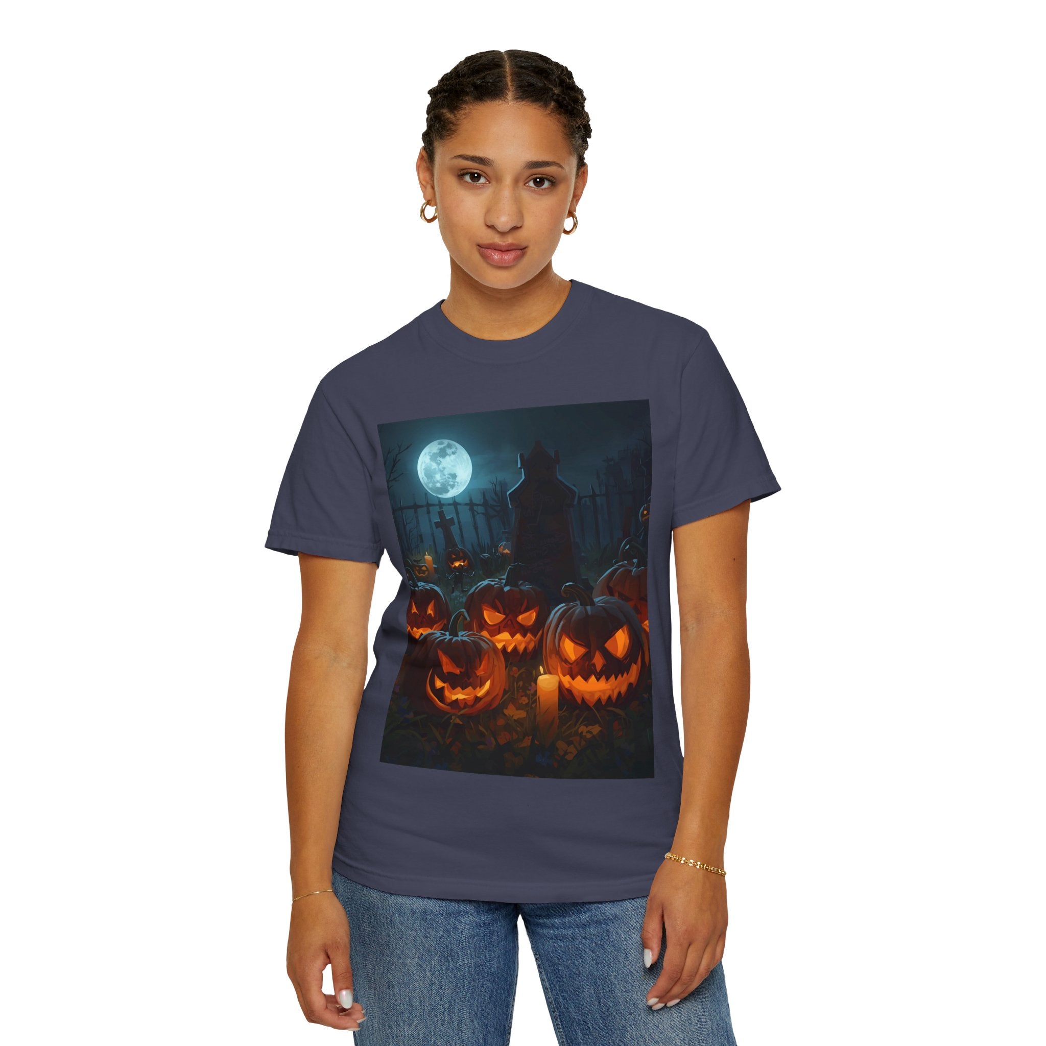 Halloween Pumpkin Unisex T-Shirt, Spooky Shirt, Fall Apparel, Halloween Costume, Casual Wear, Party Shirt