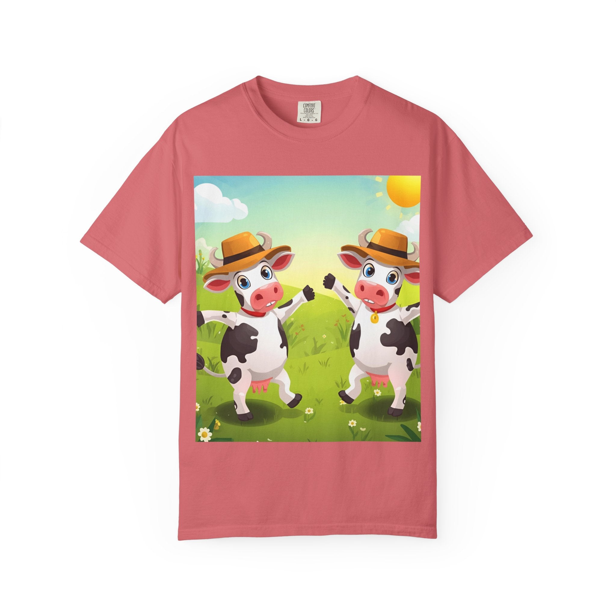 Cute Cow Fun Farm Unisex Garment-Dyed T-shirt