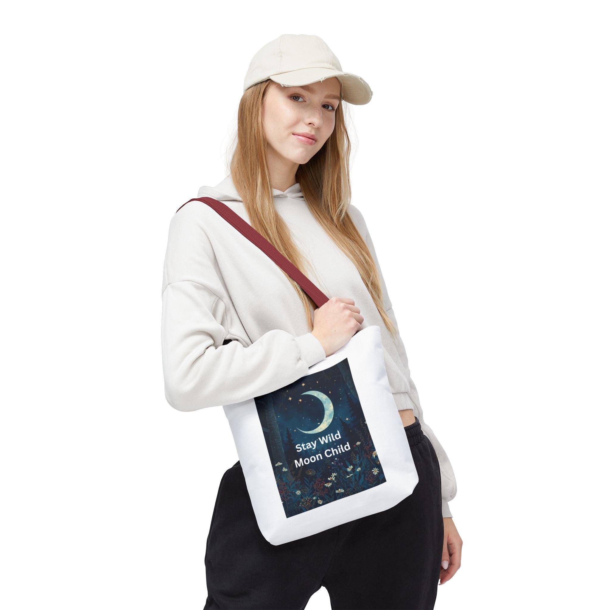 Stay Wild Moon Child Tote Bag - Stay Wild, Bohemian Bag, Eco-Friendly Tote, Astrology Gift, Festival Essential