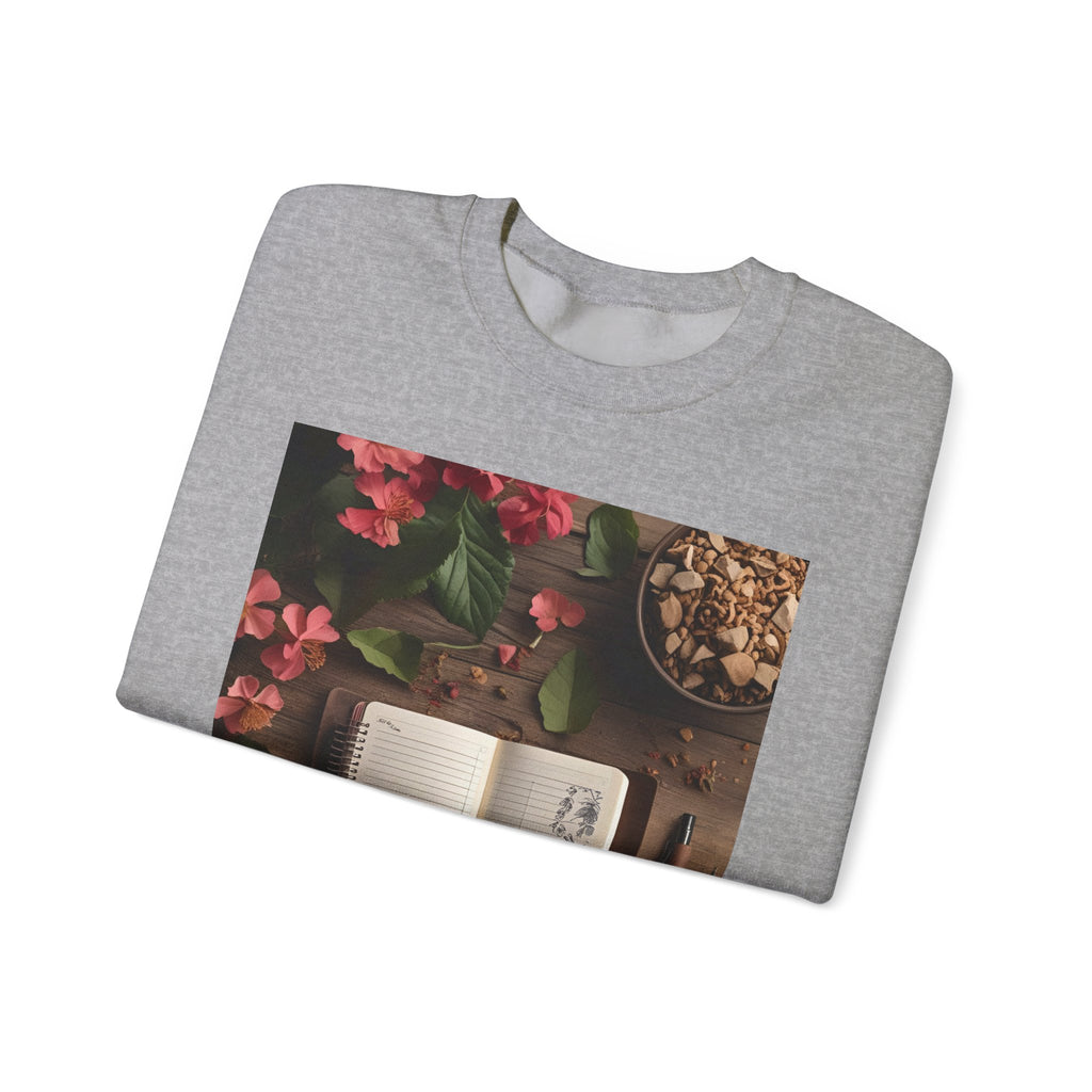 Floral Inspirational Sweatshirt | Cozy Crewneck for Writers, Nature Lovers, Journal Enthusiasts, Perfect Gift for Friends