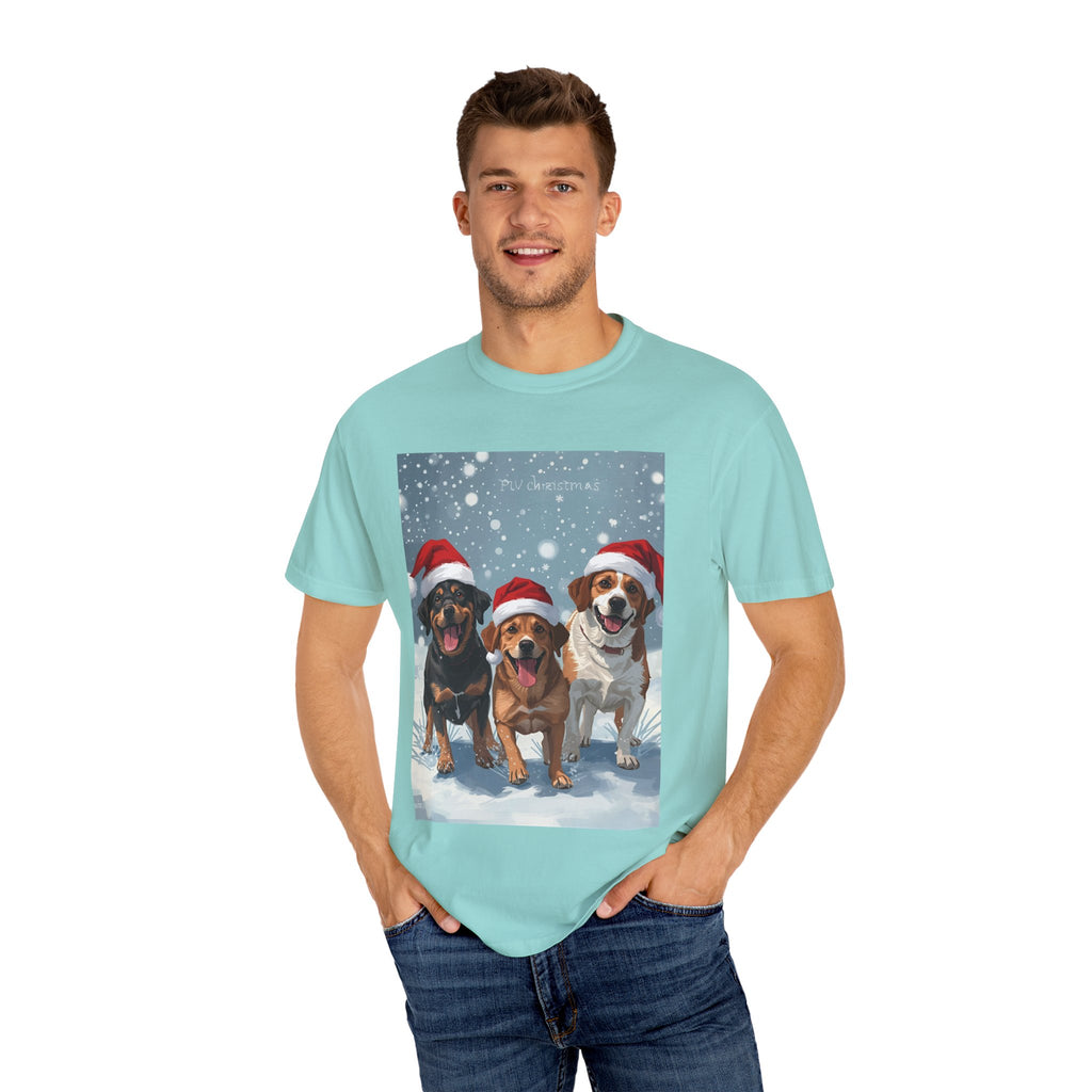 Christmas Dogs T-shirt, Holiday Pet Shirt, Gifts for Dog Lovers, Unisex Christmas Tee, Festive Dog Owner Apparel