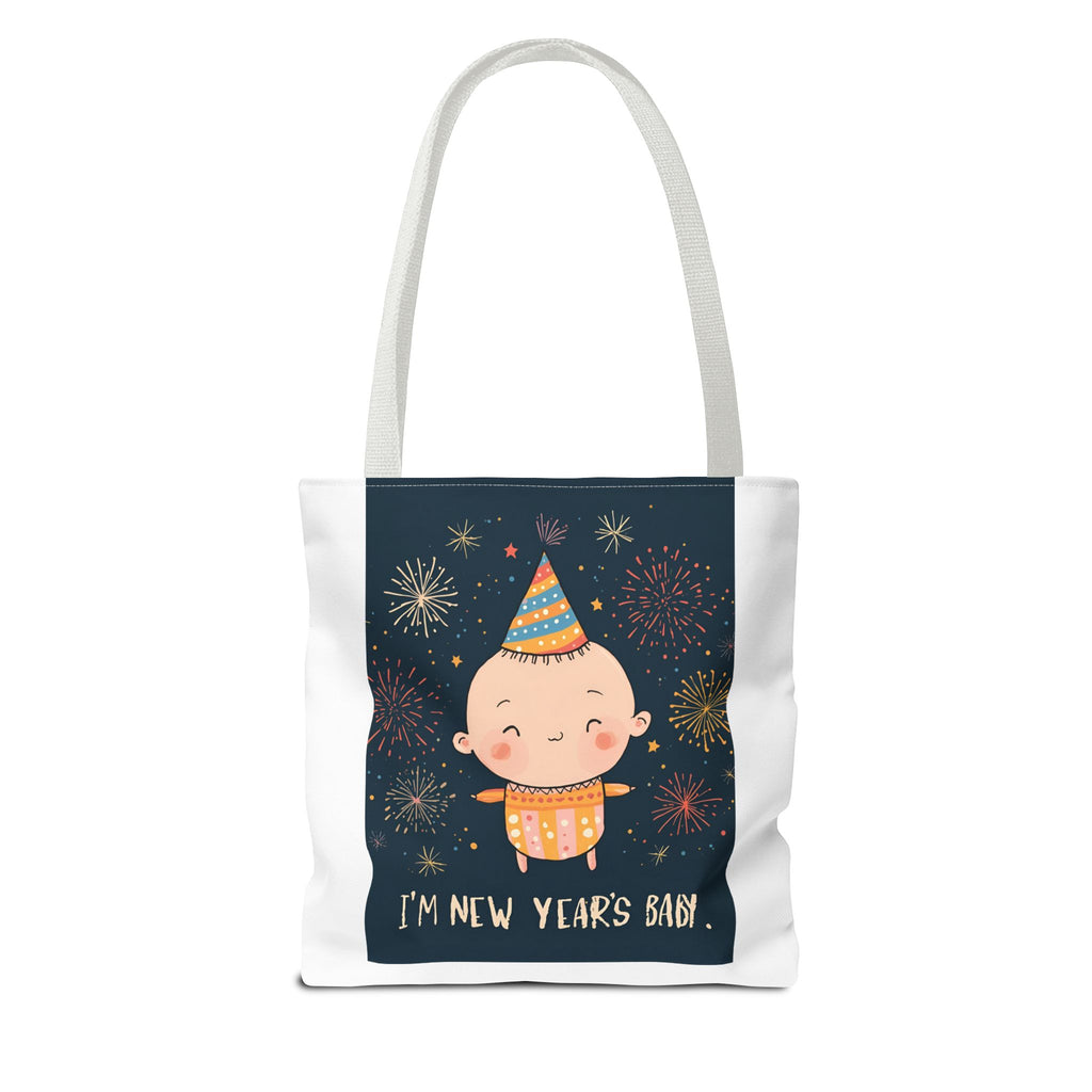 New Year's Baby Tote Bag, Cute Baby Bag, Holiday Gift, Party Essential, Fun Life Accessory, Festive Shopping Bag, New Year's Celebration