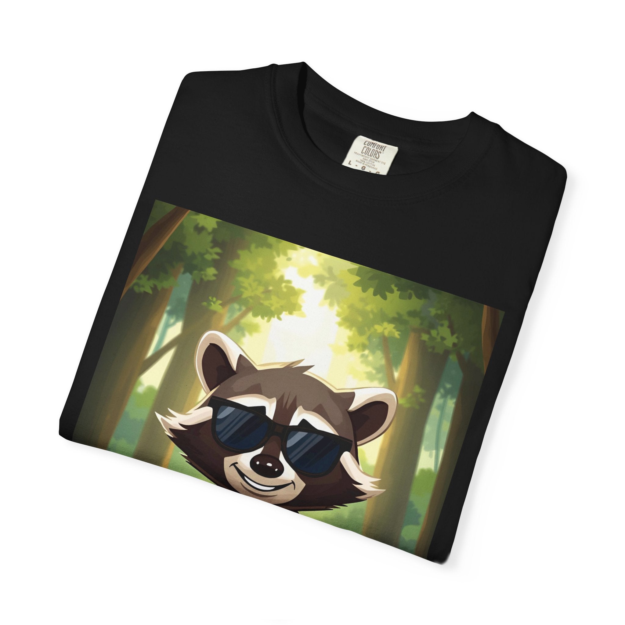 Whimsical Raccoon T-Shirt, Fun Nature Tee, Unisex Forest Shirt, Gift for Animal Lovers, Cute Wildlife Apparel
