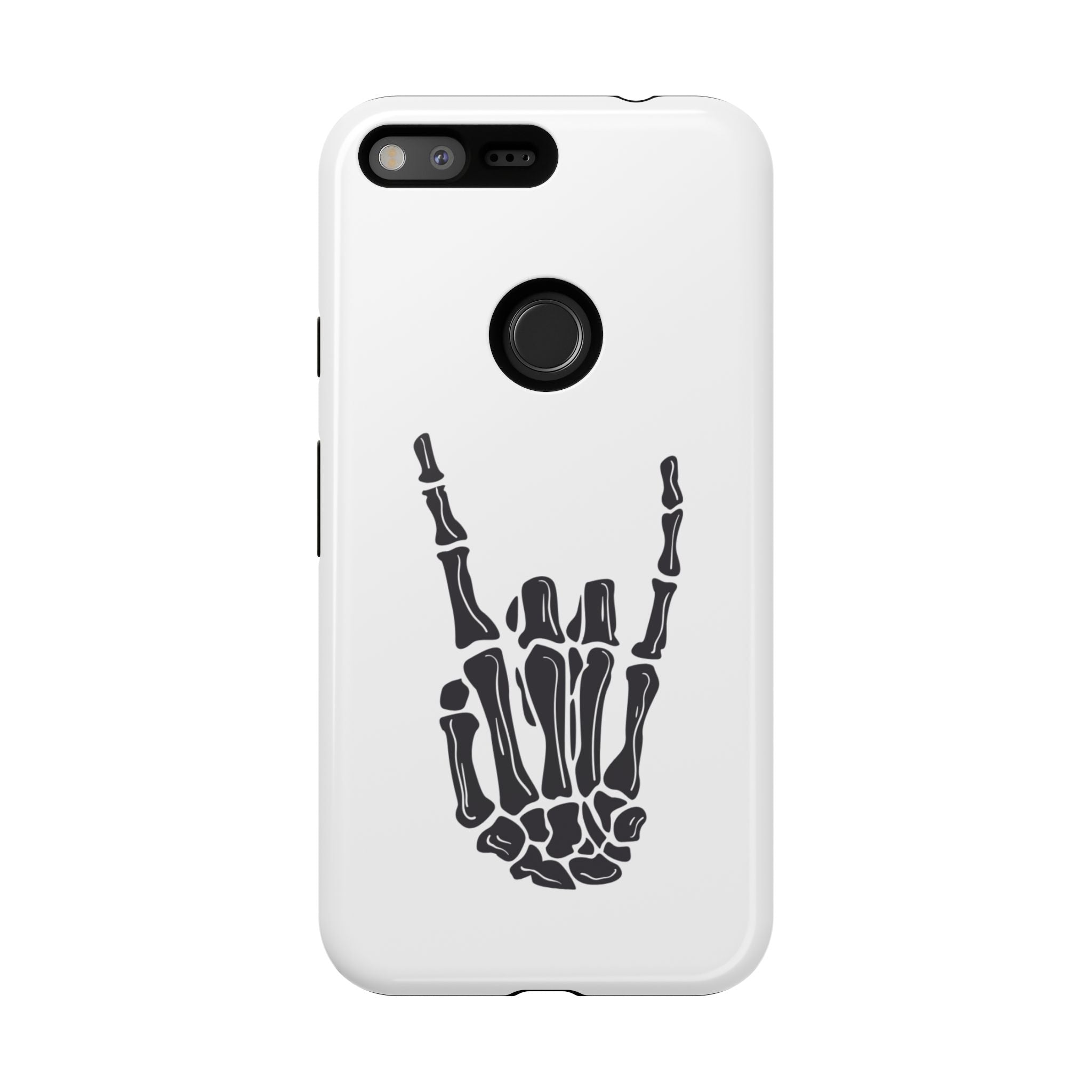 Rock On Skeleton Phone Case, Edgy Phone Cover, Tough Cases for Music Lovers, Halloween Accessories, Gifts for Him