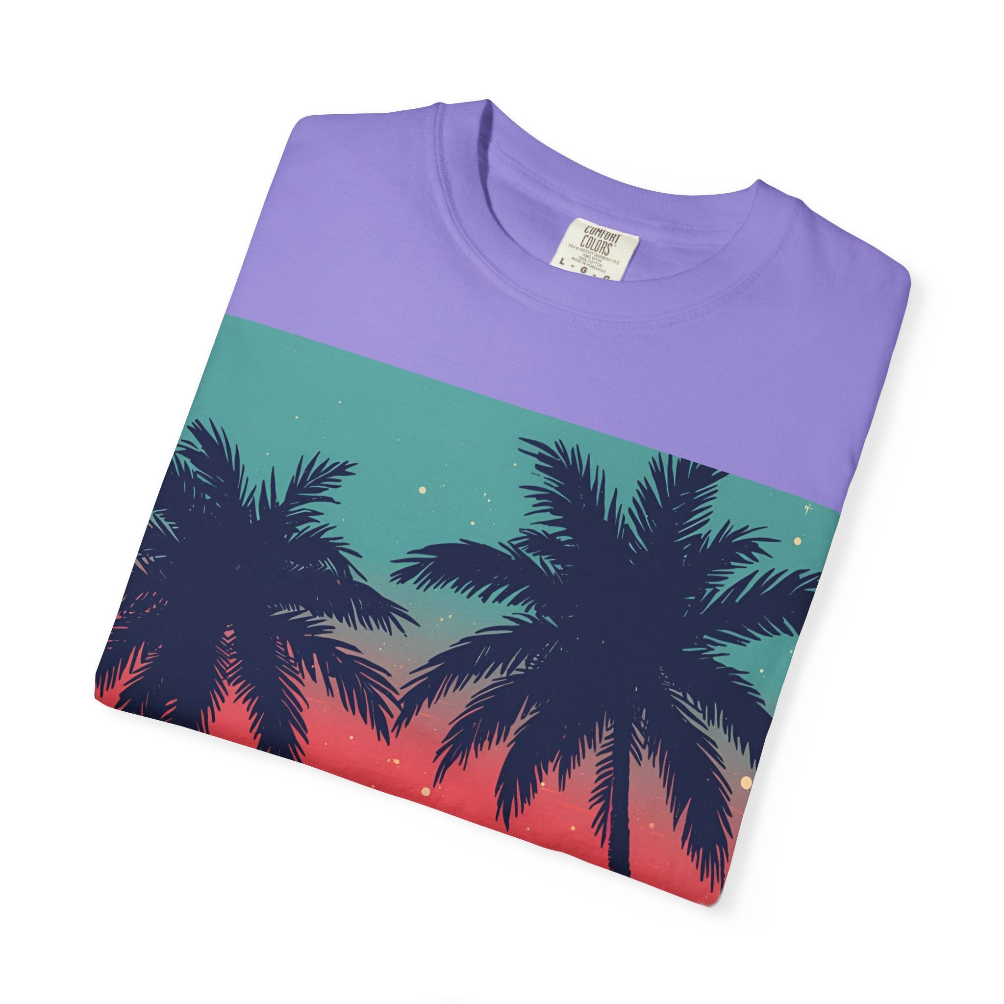 Tropical Sunset Unisex Garment-Dyed T-shirt