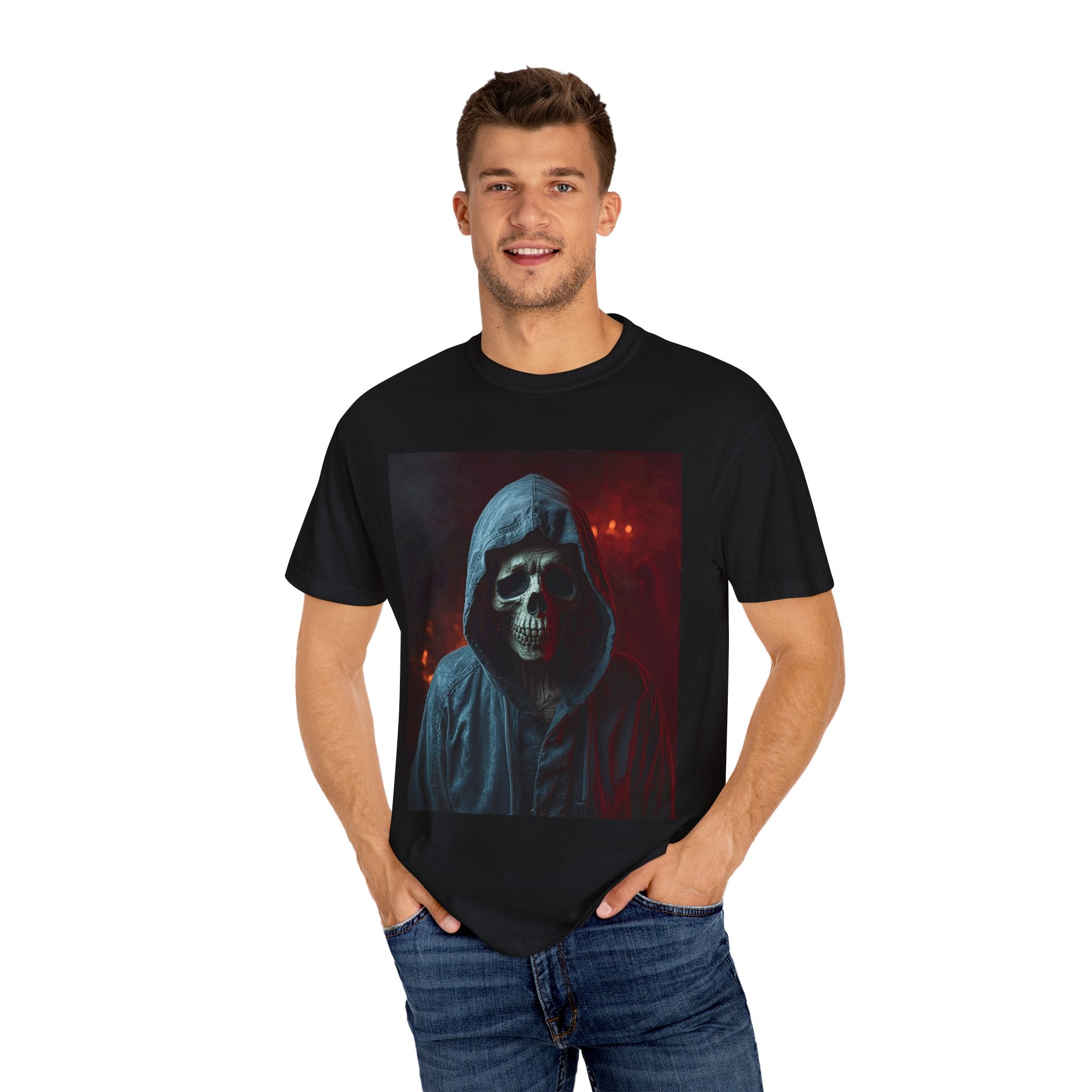 Gothic Skull T-Shirt | Unisex Vintage Tee, Halloween Shirt, Edgy Graphic Top, Unique Gift for Him/Her, Urban Style Wear