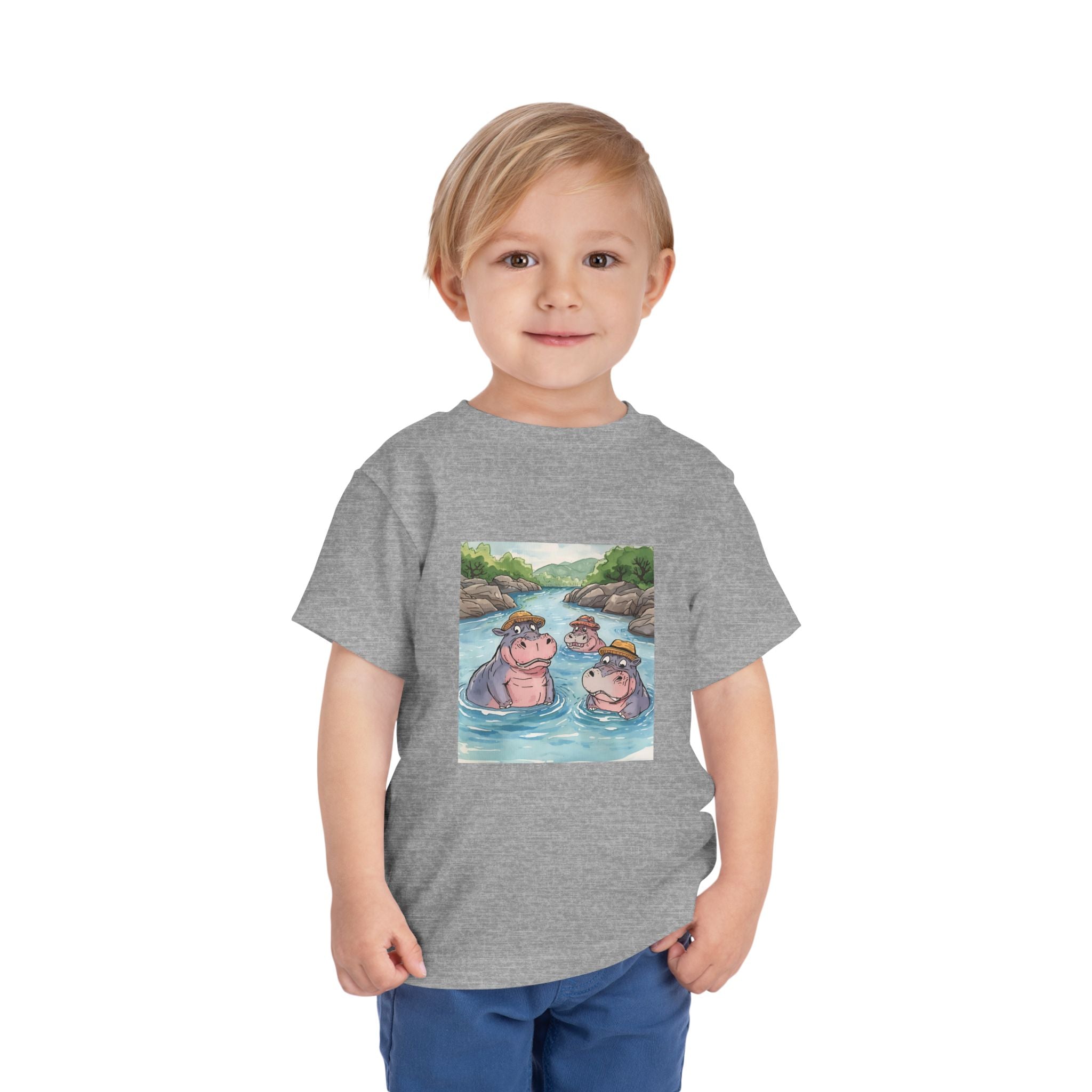 Hippo Cute Toddler Short Sleeve Tee