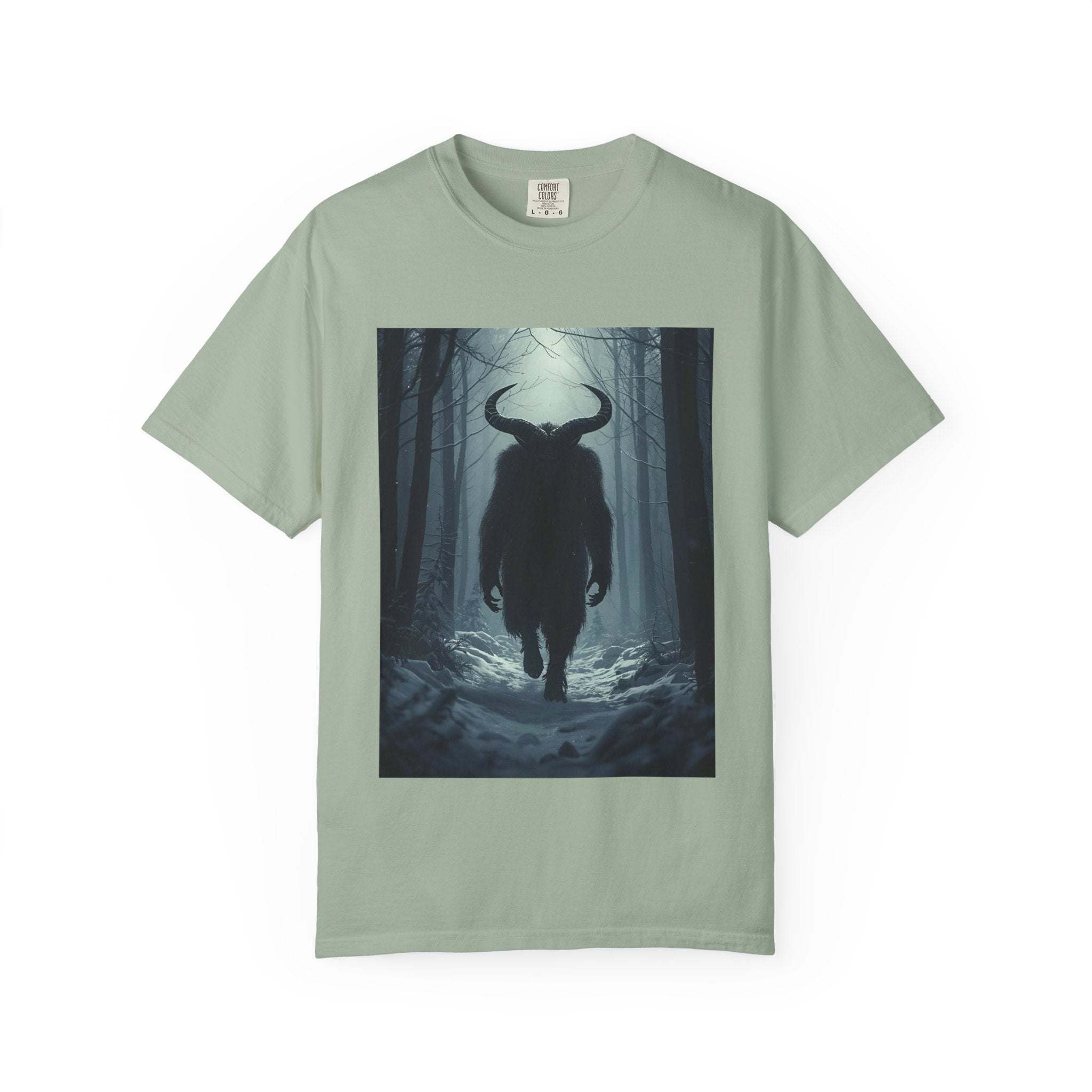 Spooky Forest Creature T-Shirt | Unisex Garment-Dyed Tee | Nature Lover Apparel, Graphic Tee, Gift for Him, Outdoor Adventure Wear