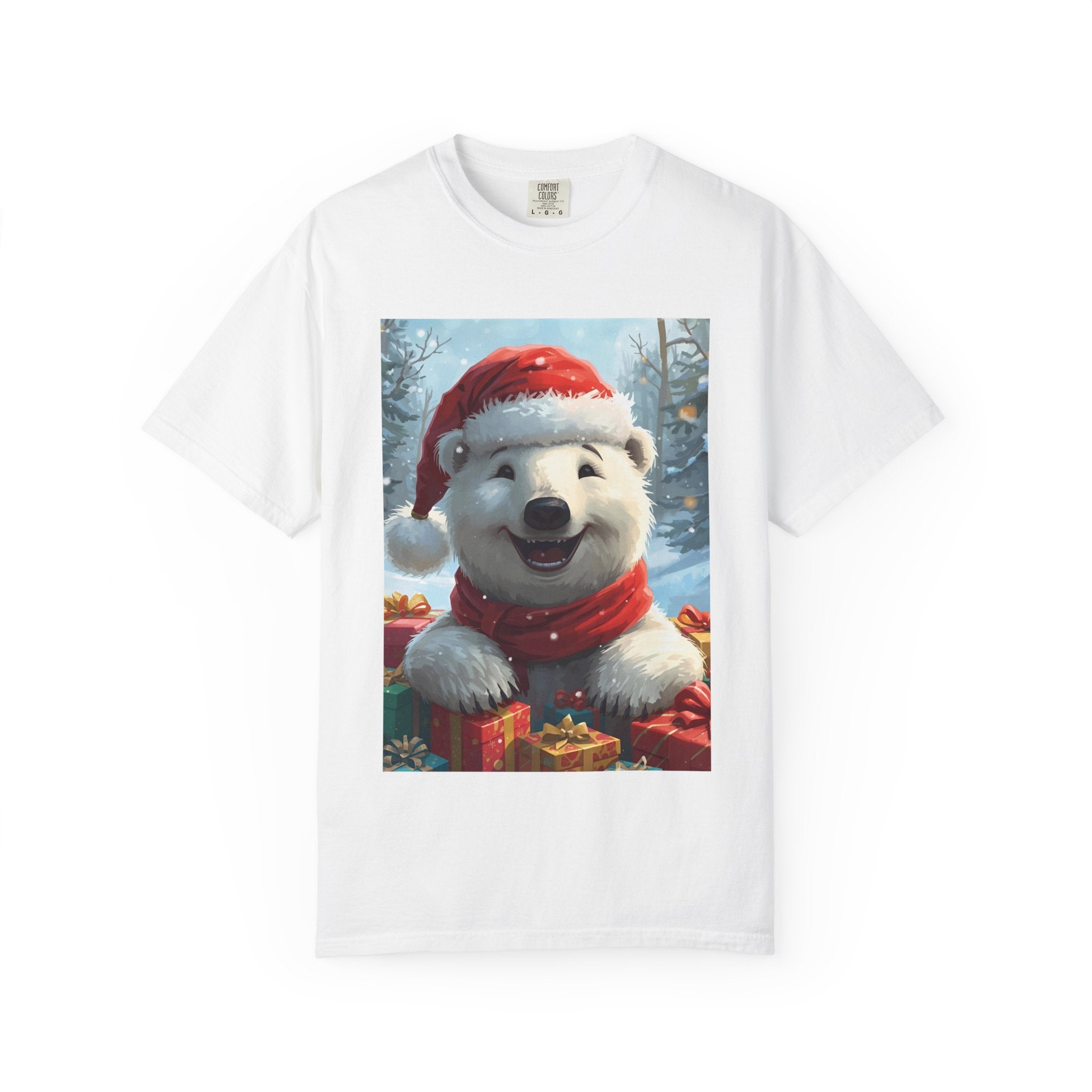 Christmas Polar Bear T-Shirt, Holiday Tee, Winter Apparel, Gift For Animal Lovers, Festive Casual Wear