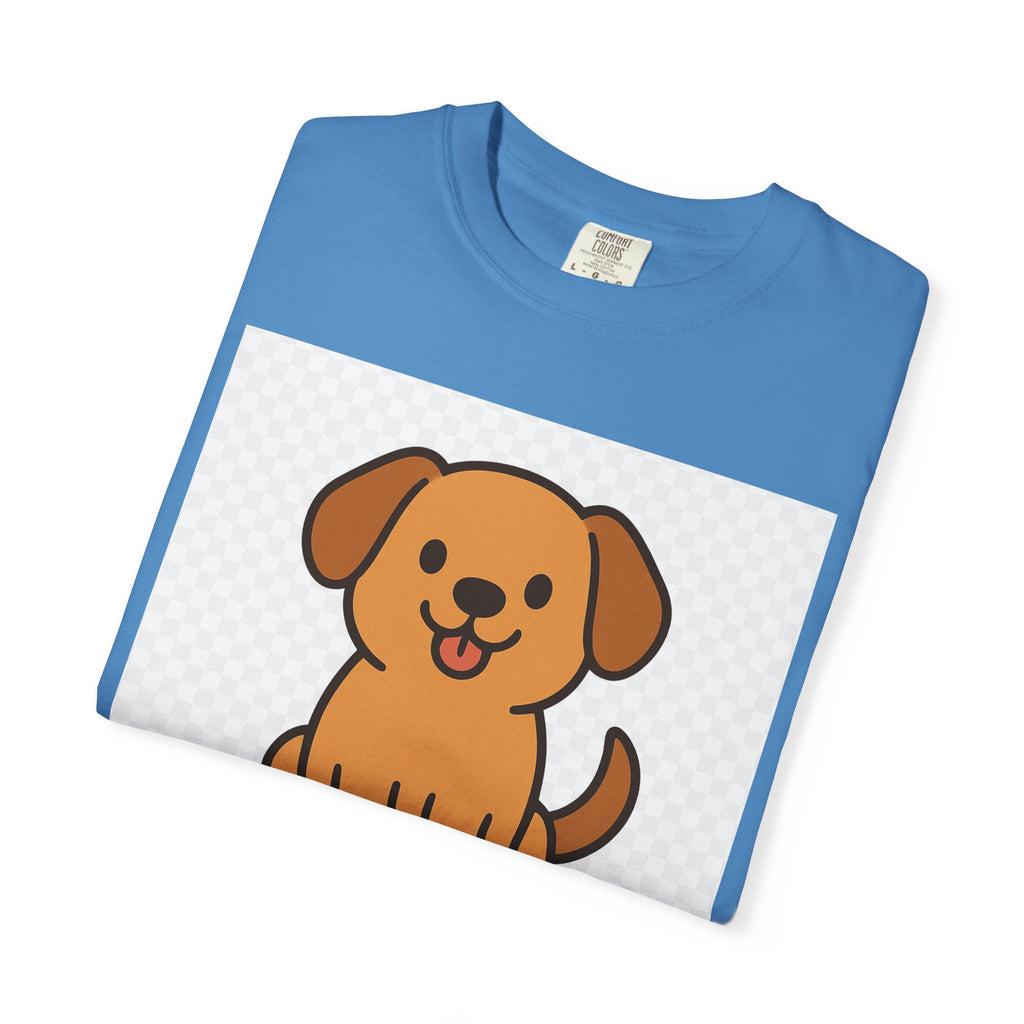 Dog Lover Garment-Dyed T-Shirt, Cute Animal Tee, Pet Parent Gift, Casual Dog Shirt, Unisex Doggy Apparel