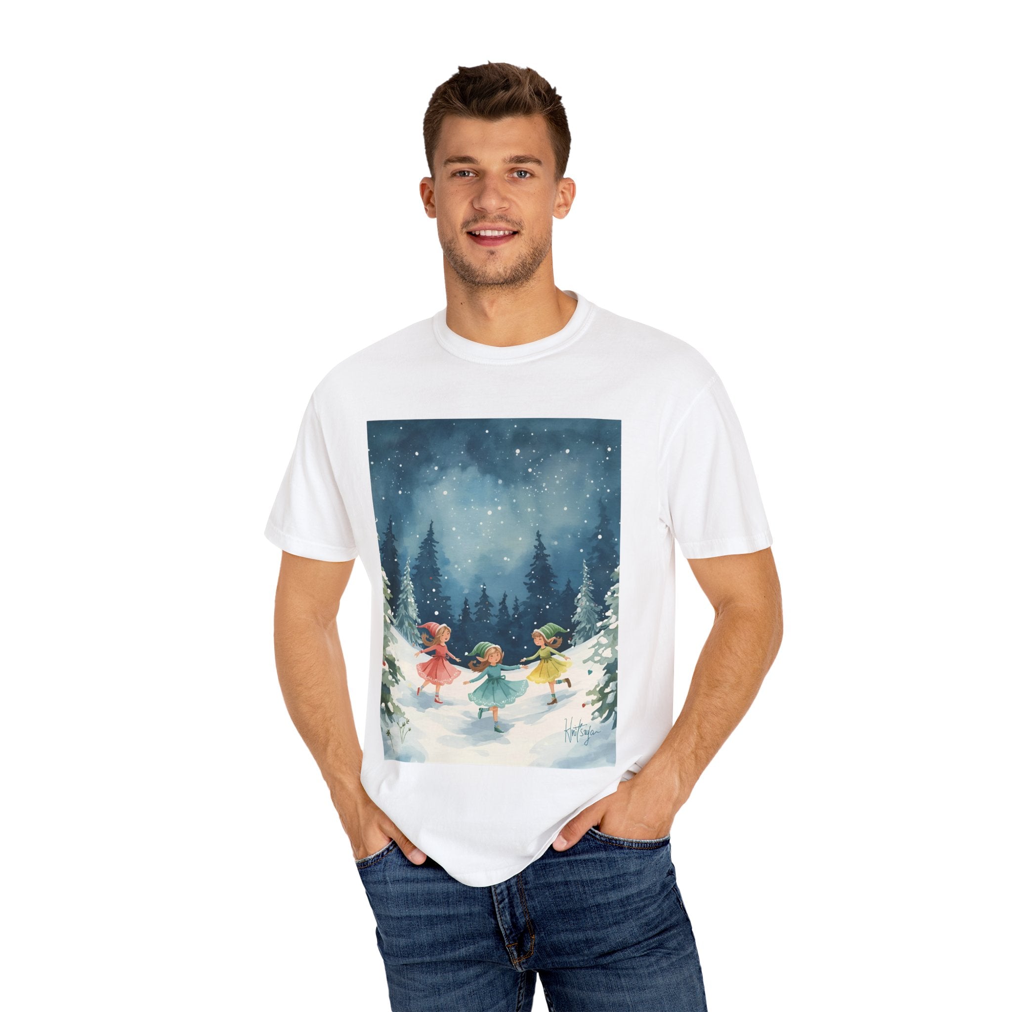 Winter Wonderland T-Shirt, Holiday Gift, Unisex Tee, Cozy Winter Apparel, Snowy Scene Shirt, Christmas Fashion