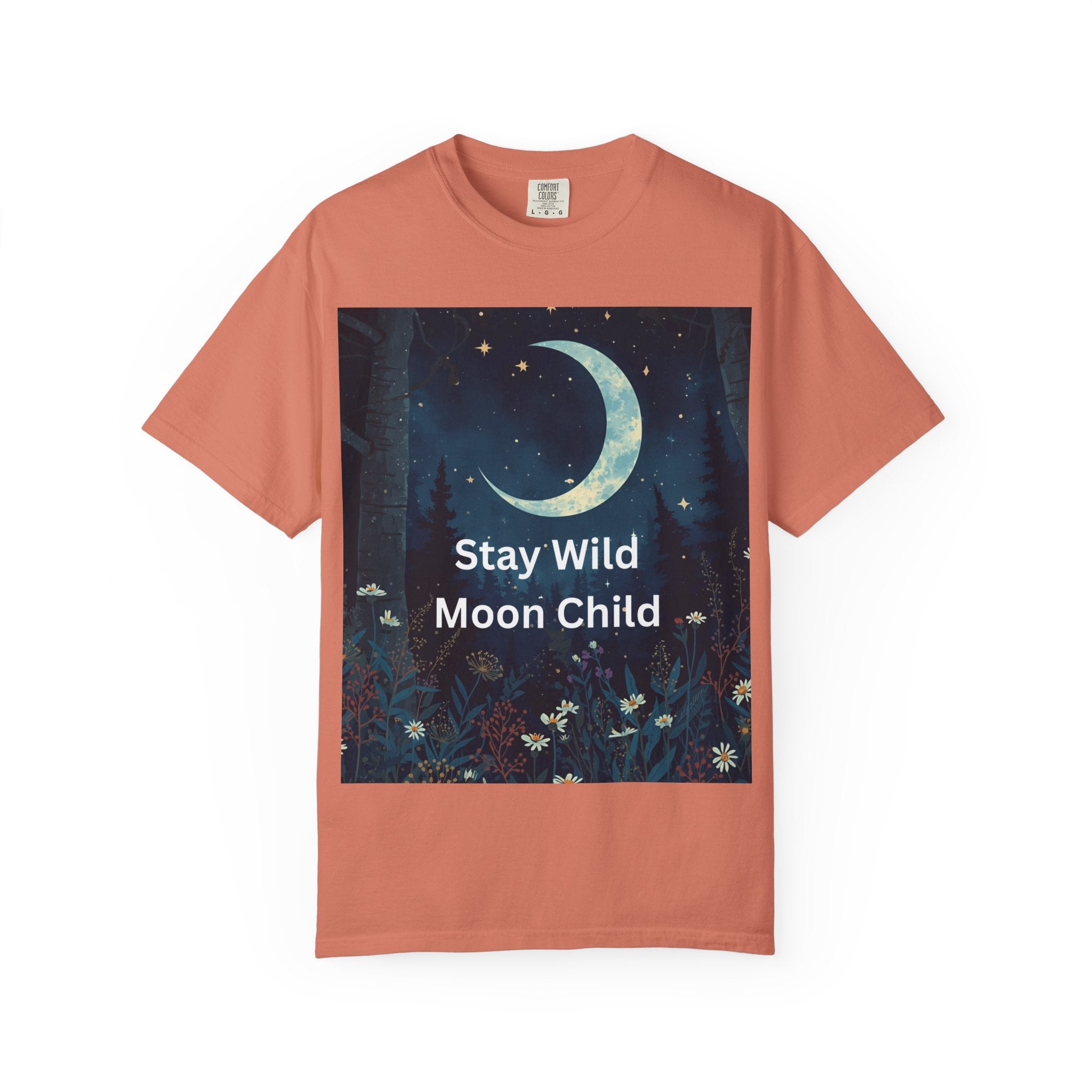 Unisex Stay Wild Moon Child T-Shirt, Stay Wild Graphic Tee, Boho Style Shirt, Gift for Nature Lovers, Vintage Vibe Apparel