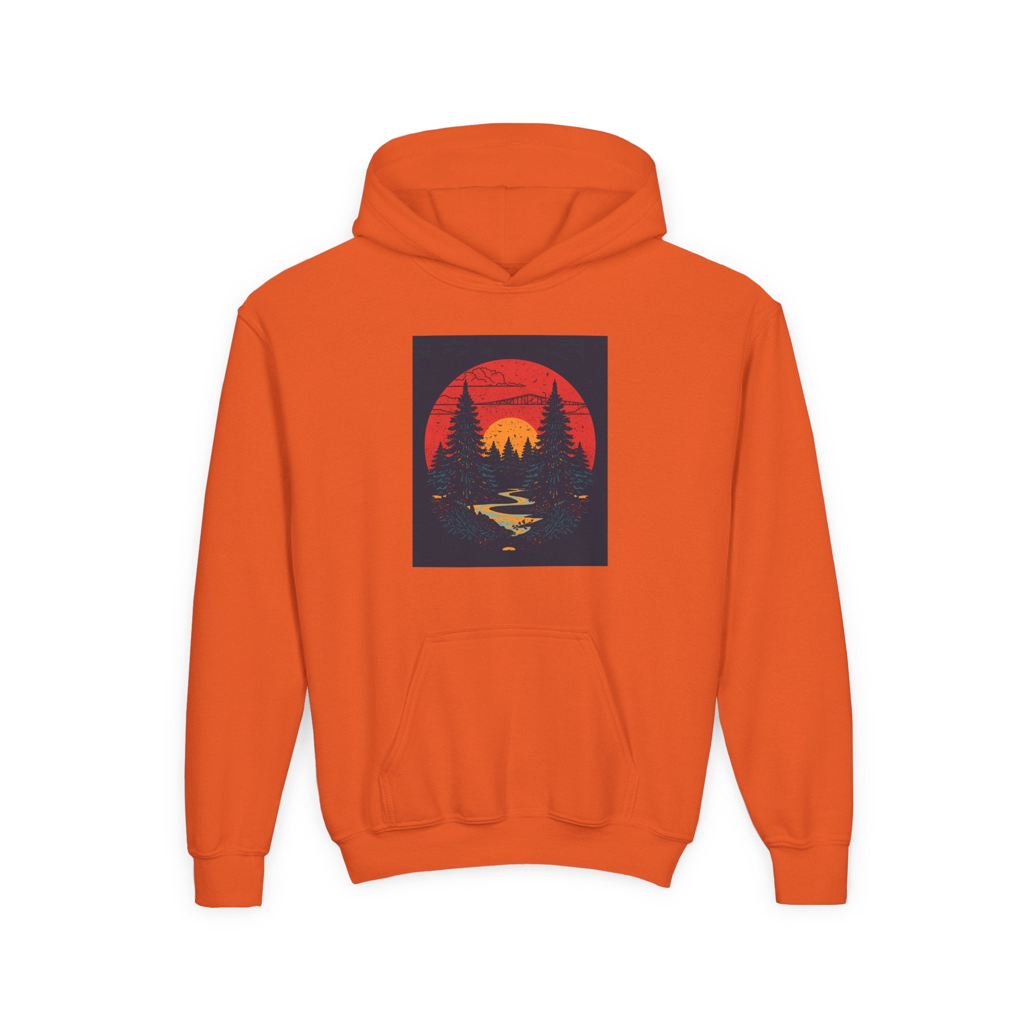 Nature Inspired Forest Youth Heavy Blend Hooded Sweatshirt