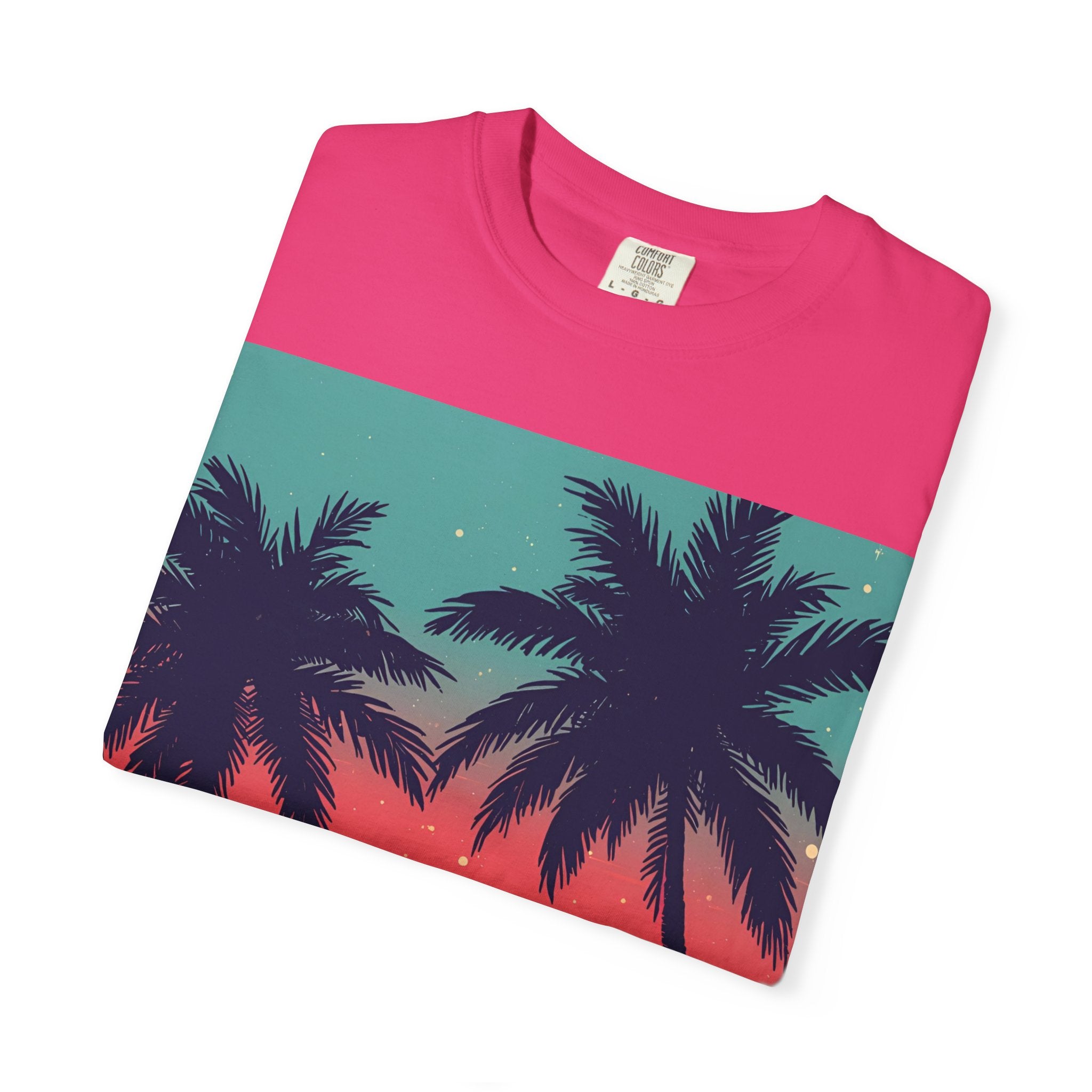 Tropical Sunset Unisex Garment-Dyed T-shirt