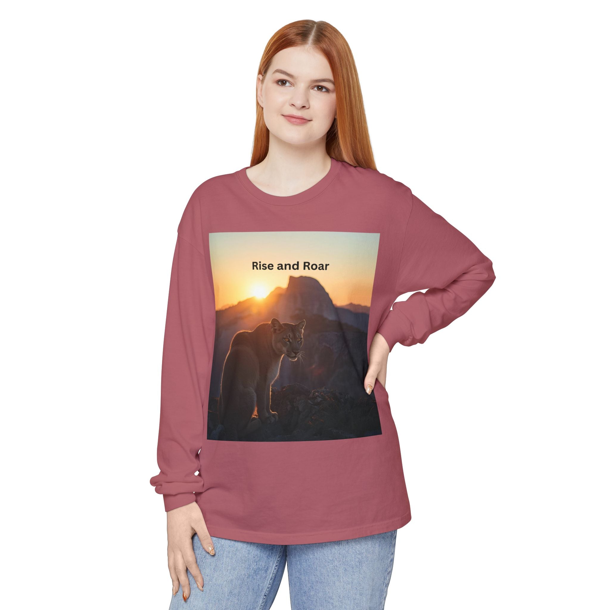 Rise And Roar Unisex Garment-dyed Long Sleeve T-Shirt