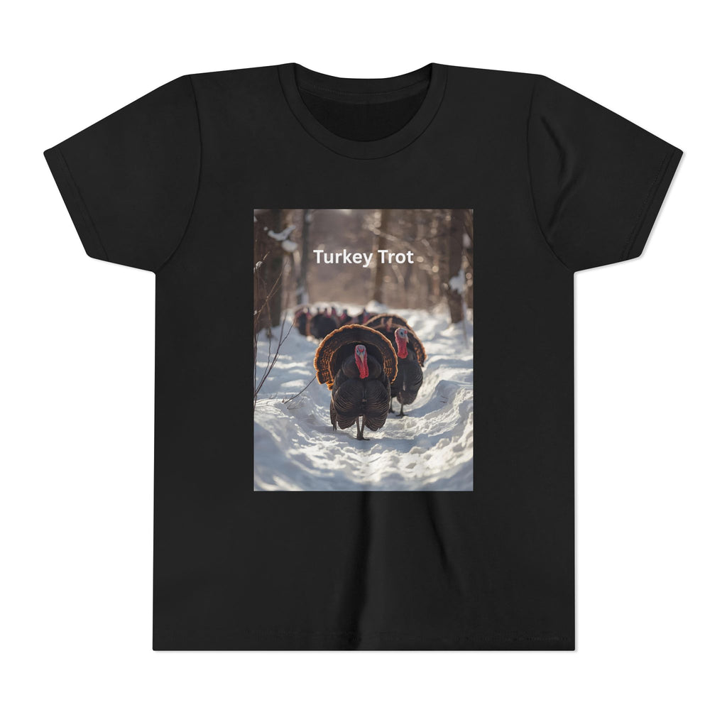 Thanksgiving Turkey Trot Youth Tee, Cute Holiday Shirt, Fall Apparel, Kids Thanksgiving Outfit, Funny Tee for Celebration
