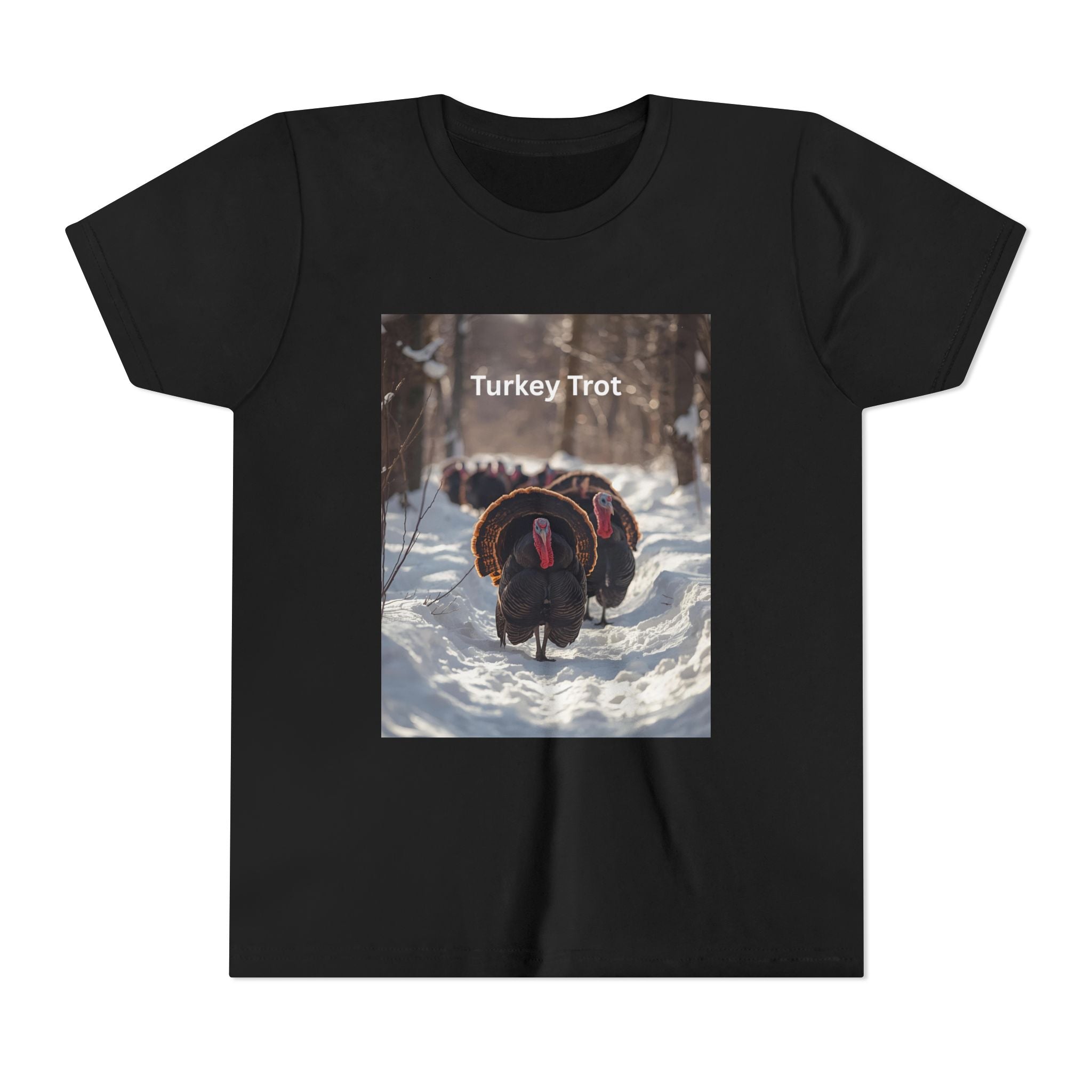 Thanksgiving Turkey Trot Youth Tee, Cute Holiday Shirt, Fall Apparel, Kids Thanksgiving Outfit, Funny Tee for Celebration
