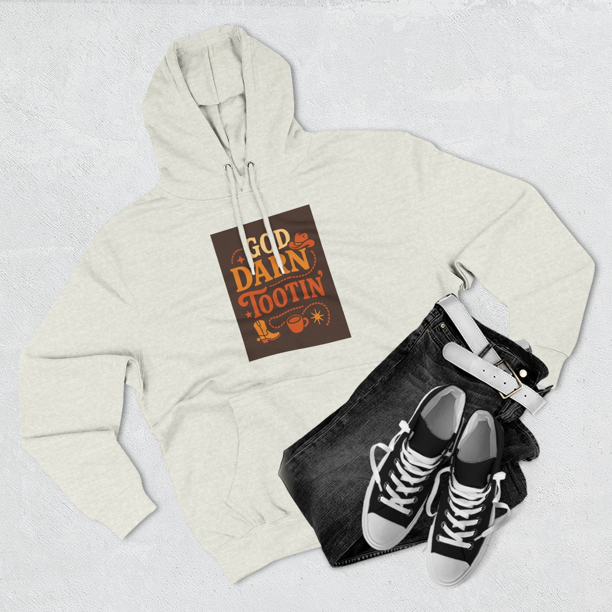 God Darn Tootin Three-Panel Fleece Hoodie
