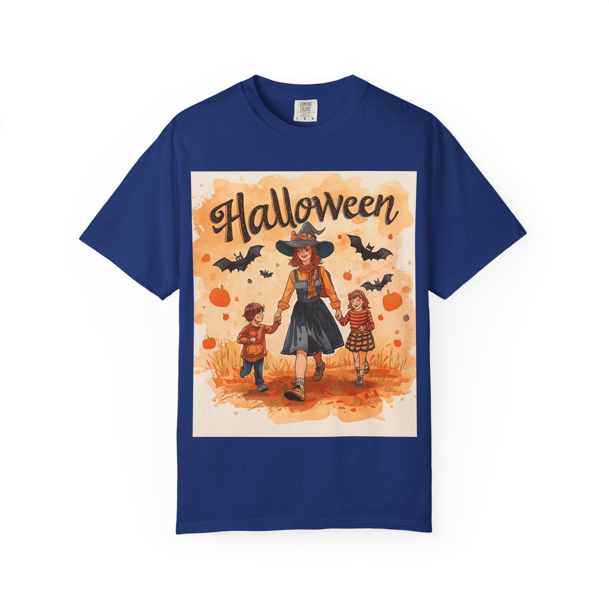 Halloween Themed Mom And Children Unisex T-shirt, Spooky Family Shirt, Fall Apparel, Halloween Costume Tee, Handcrafted Halloween Gift