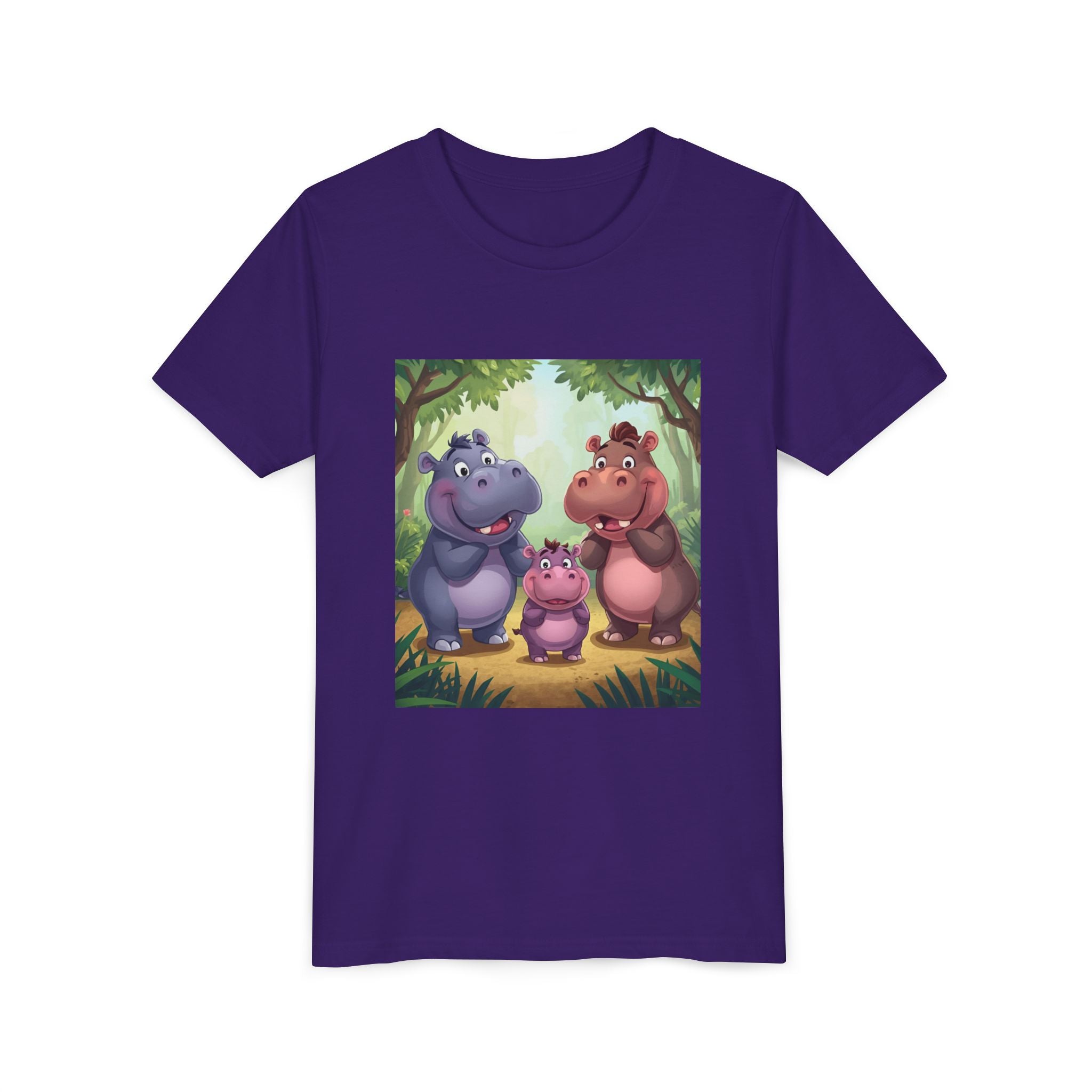 Hippo Cute Youth Short Sleeve Tee