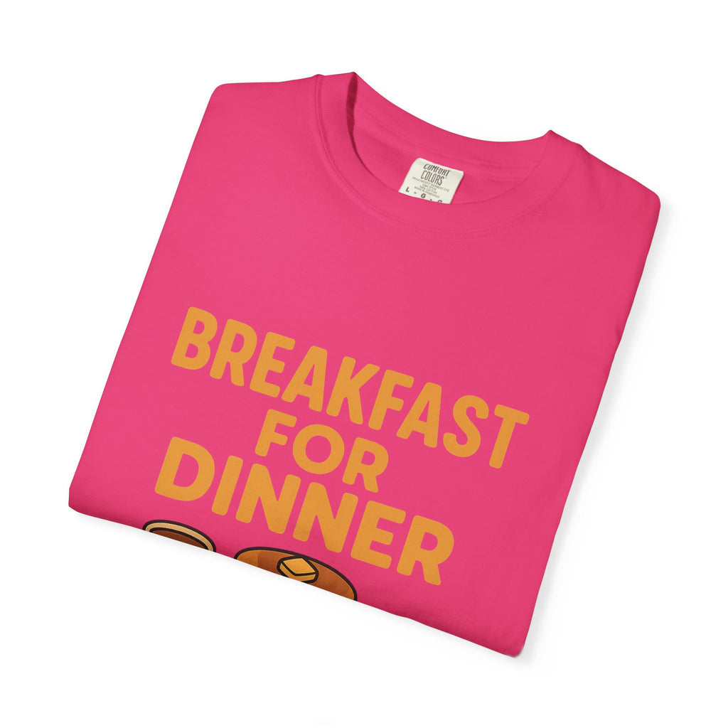 Whimsical Breakfast For Dinner T-Shirt, Foodie Gift, Funny Dinner Shirt, Comfort Wear, Casual Tee for Food Lovers