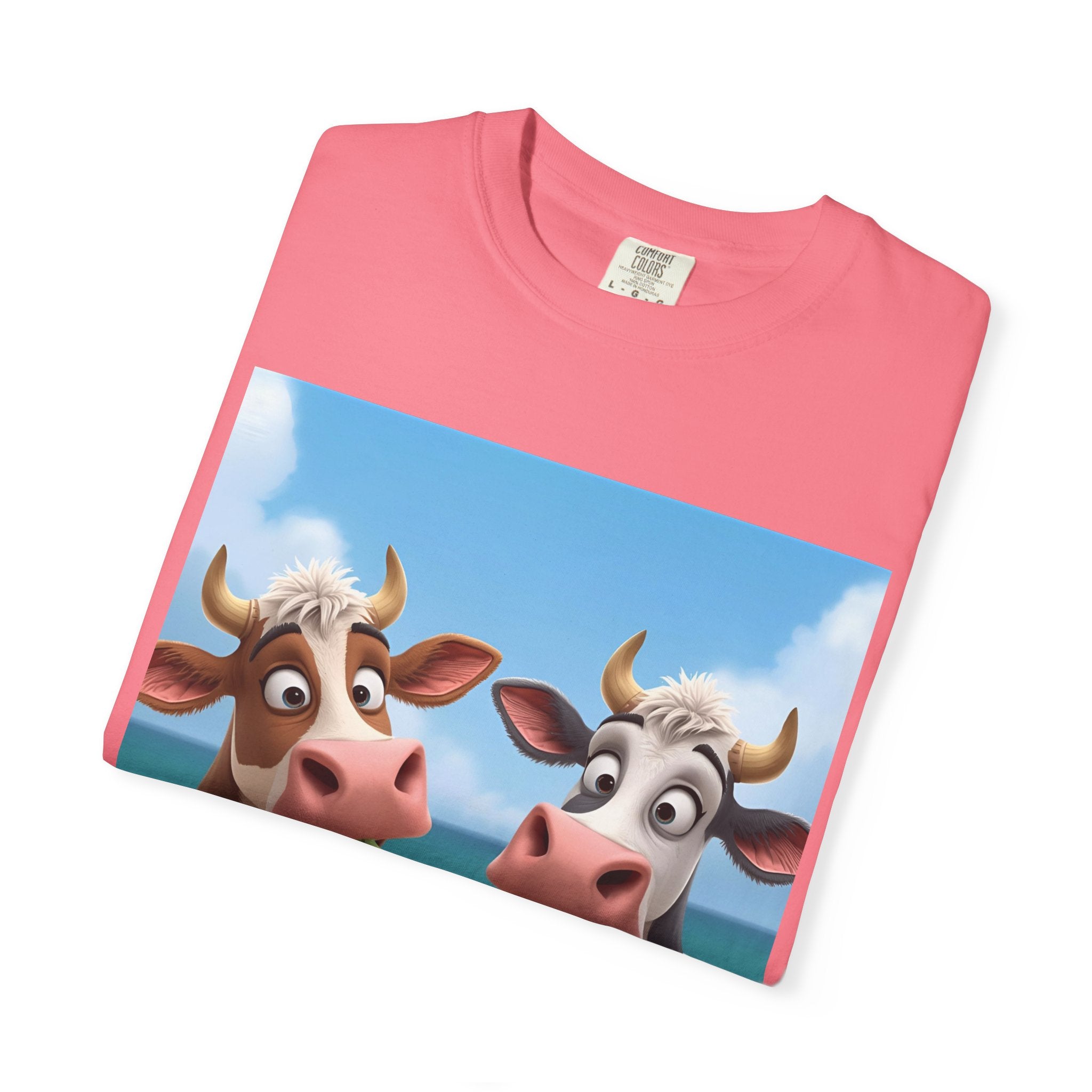 Beachy Cow Unisex Garment-Dyed T-shirt