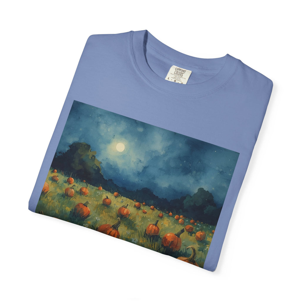 Pumpkin Patch Moonlit T-shirt | Fall Harvest Tee | Halloween Shirt | Unisex Autumn Apparel | Cozy Gift for Pumpkin Lovers