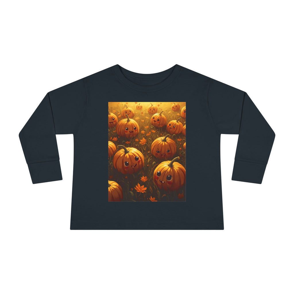 Halloween Pumpkin Toddler Long Sleeve Tee, Cute Fall Shirt, Kids Halloween Costume, Pumpkin Patch, Toddler Gift, Holiday Apparel