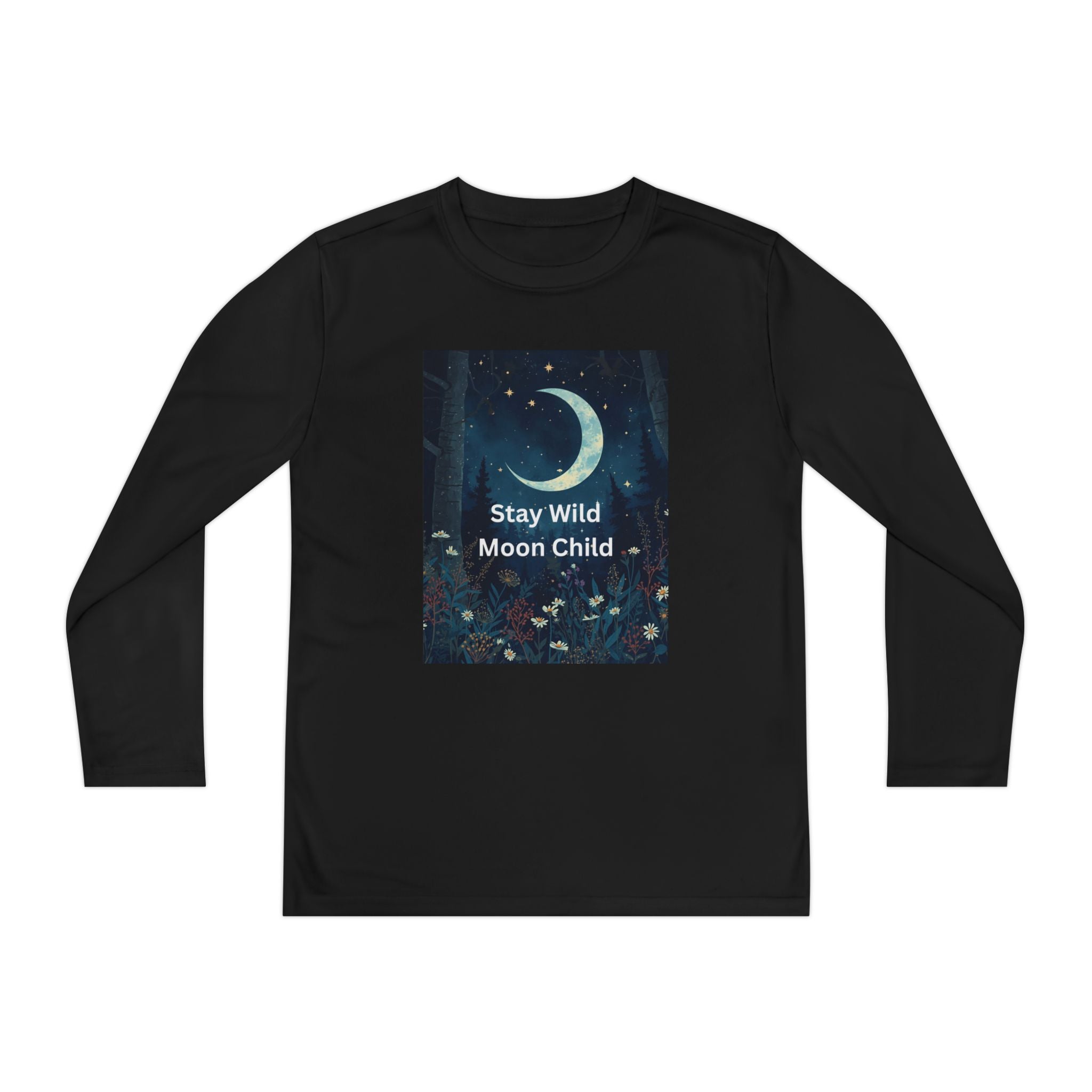 Stay Wild Moon Child Youth Long Sleeve Competitor Tee